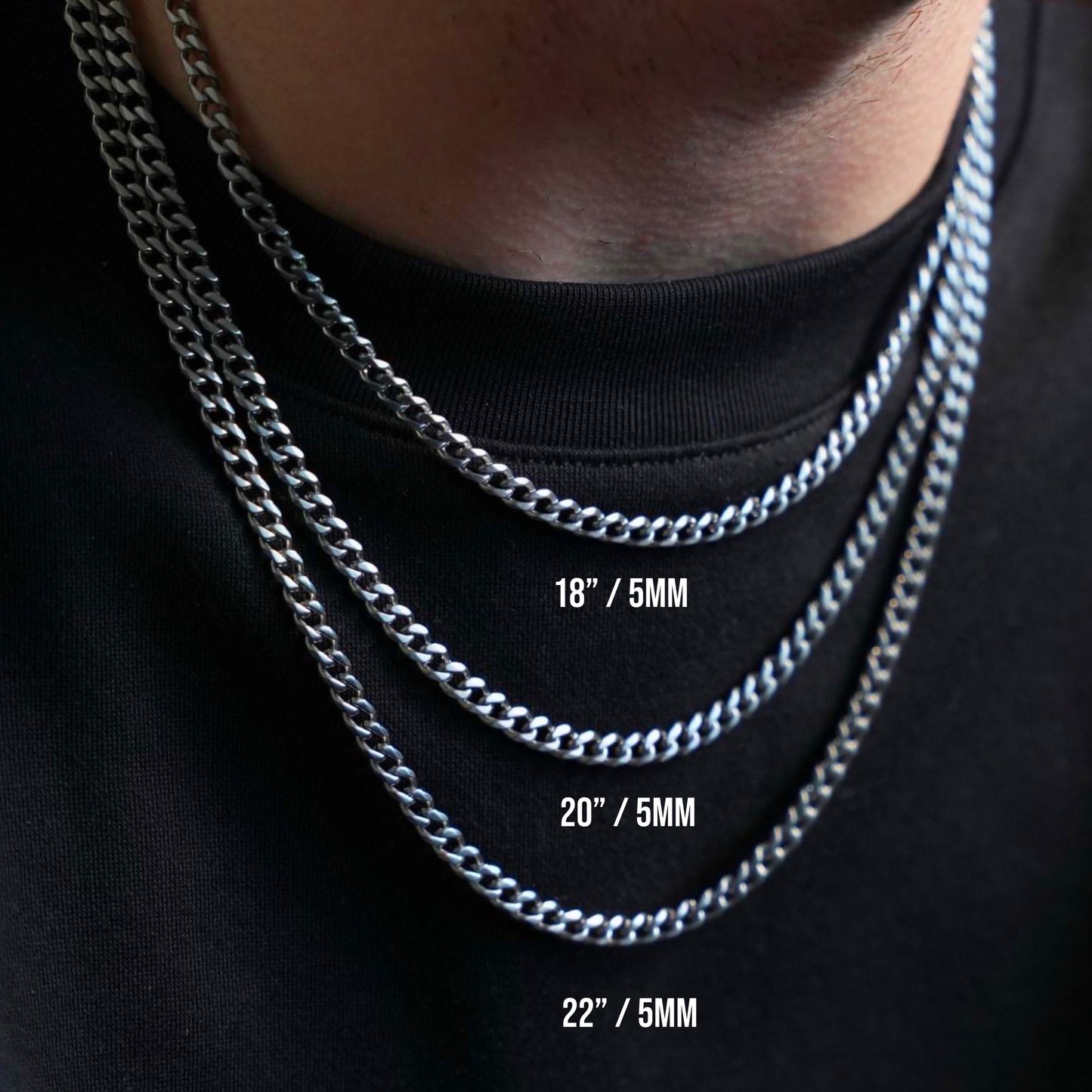 Forge Neck Chain in Stainless Steel / MULTIPLE SIZES