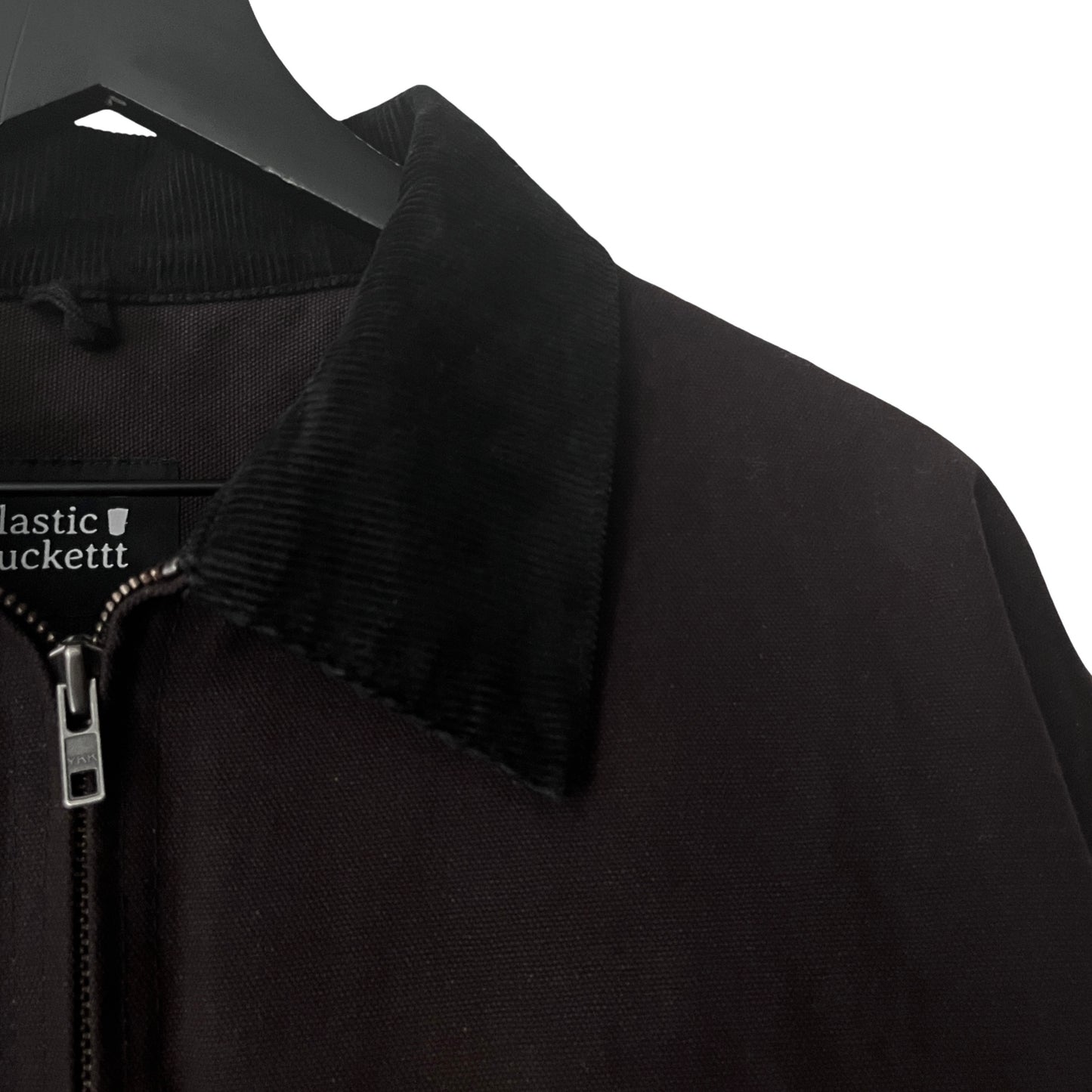 Insulated Canvas Work Jacket w/Corduroy Collar in Singe / LARGE