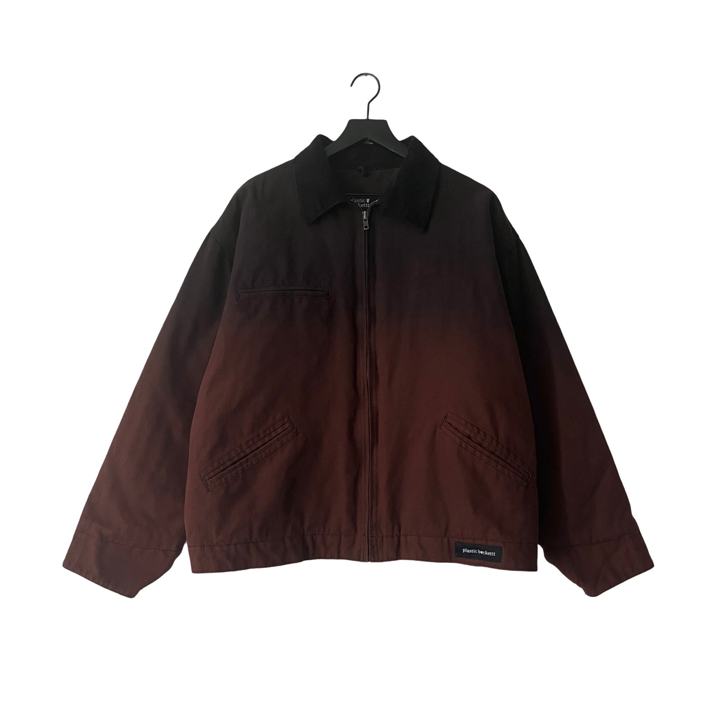 Insulated Canvas Work Jacket w/Corduroy Collar in Singe / LARGE