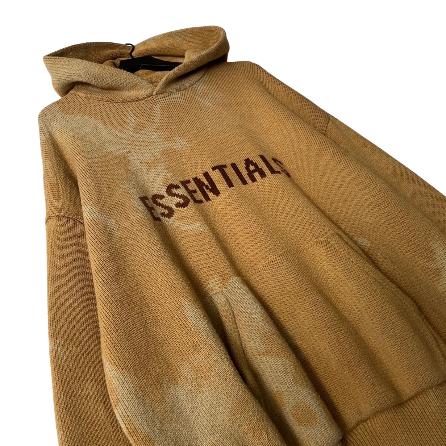 Fear of God ESSENTIALS Heavyweight Knit Hoodie in Tumbleweed / LARGE