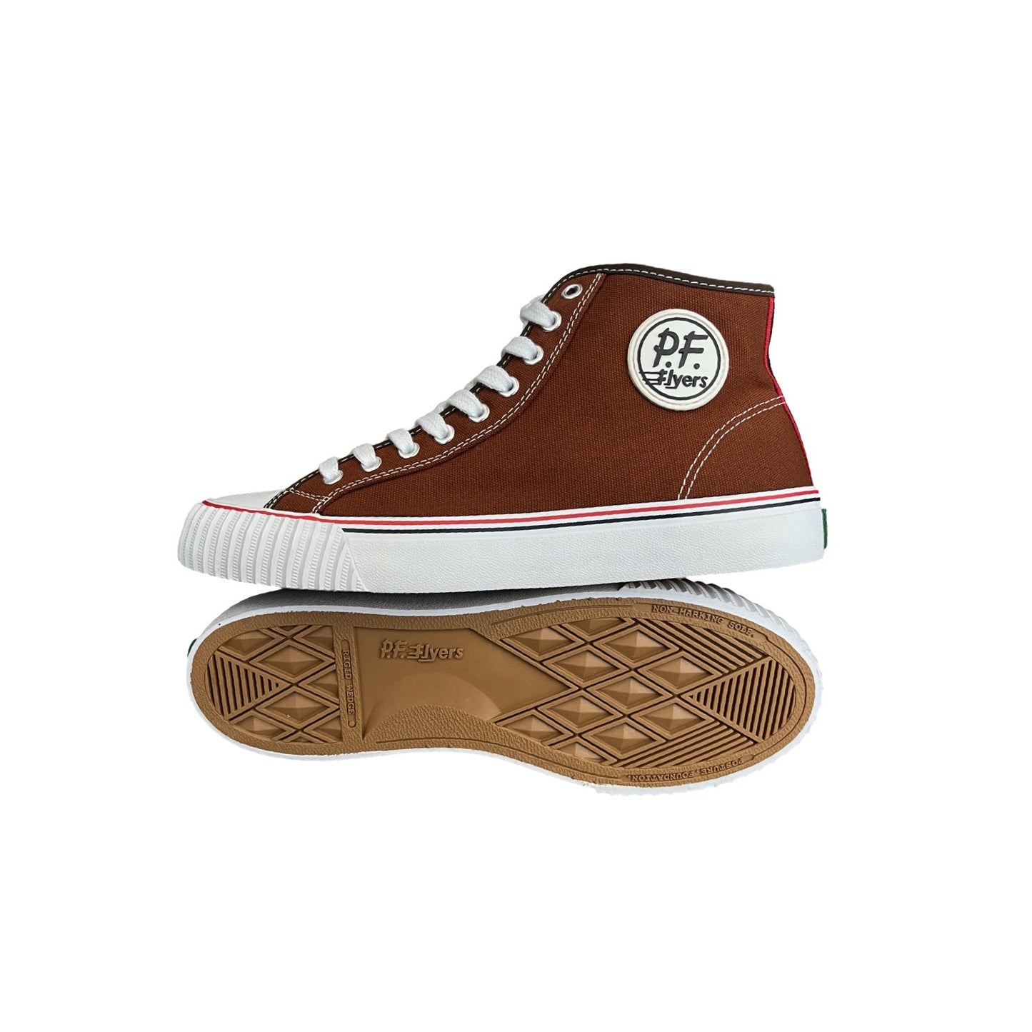 PF Flyers High Top Sneakers in Cedarwood / 10.0 M, 11.5 W