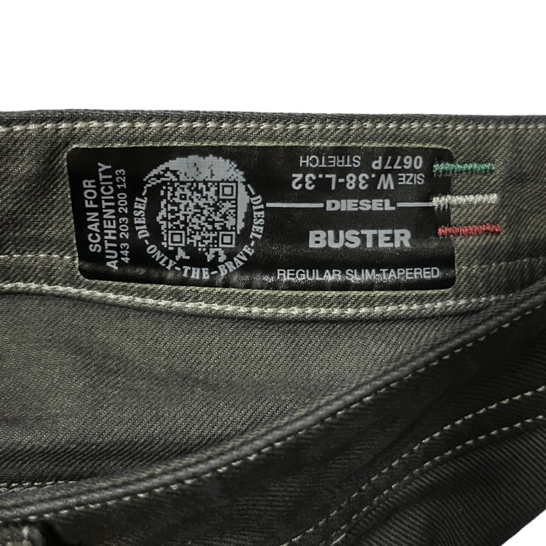 Diesel Reworked Regular Fit Patchwork Jeans in Stitches / 38" x 32"