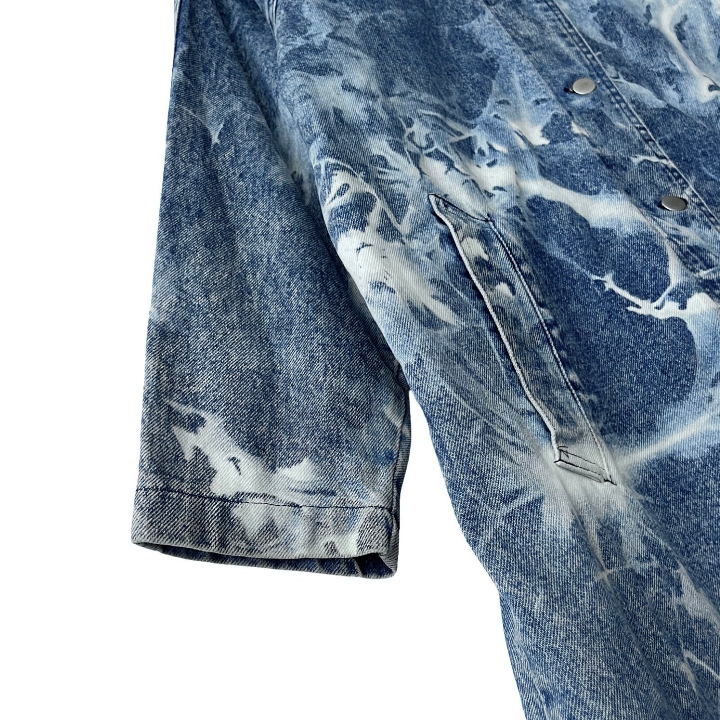 Vintage Denim Trench Coat in Haze / MEDIUM