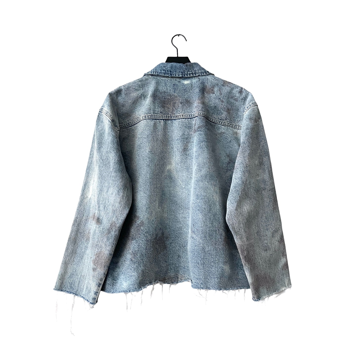 Distressed Denim Anorak Pullover in Juneau / MEDIUM