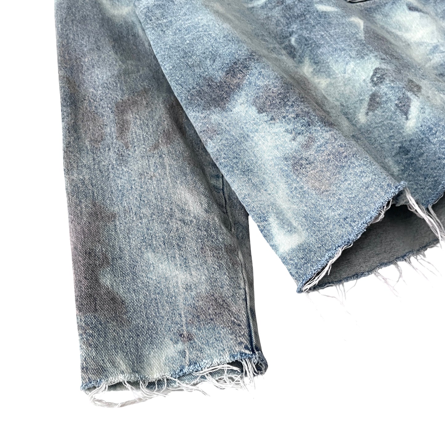 Distressed Denim Anorak Pullover in Juneau / MEDIUM