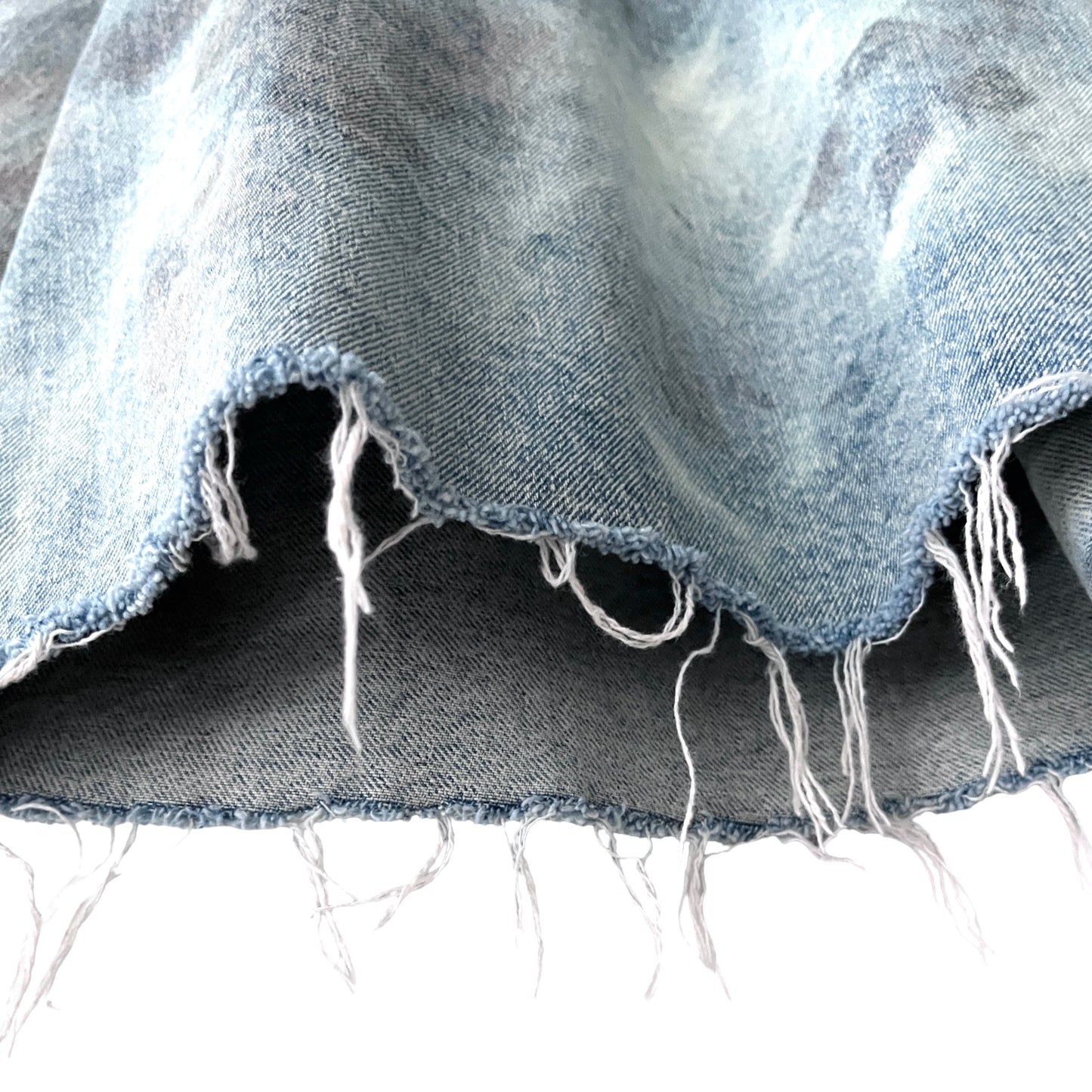 Distressed Denim Anorak Pullover in Juneau / MEDIUM