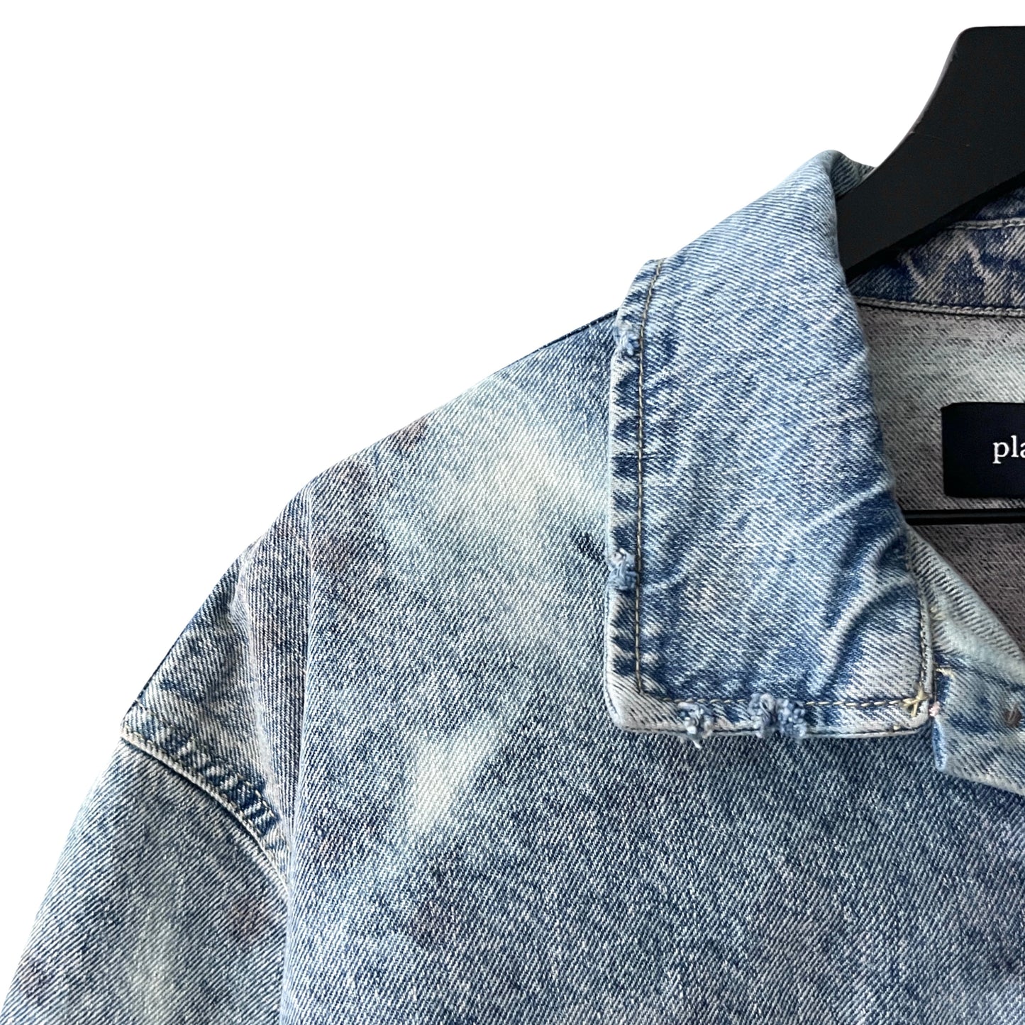 Distressed Denim Anorak Pullover in Juneau / MEDIUM