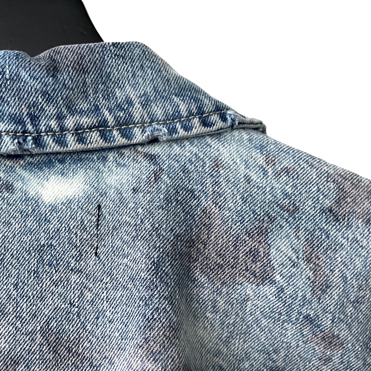 Distressed Denim Anorak Pullover in Juneau / MEDIUM