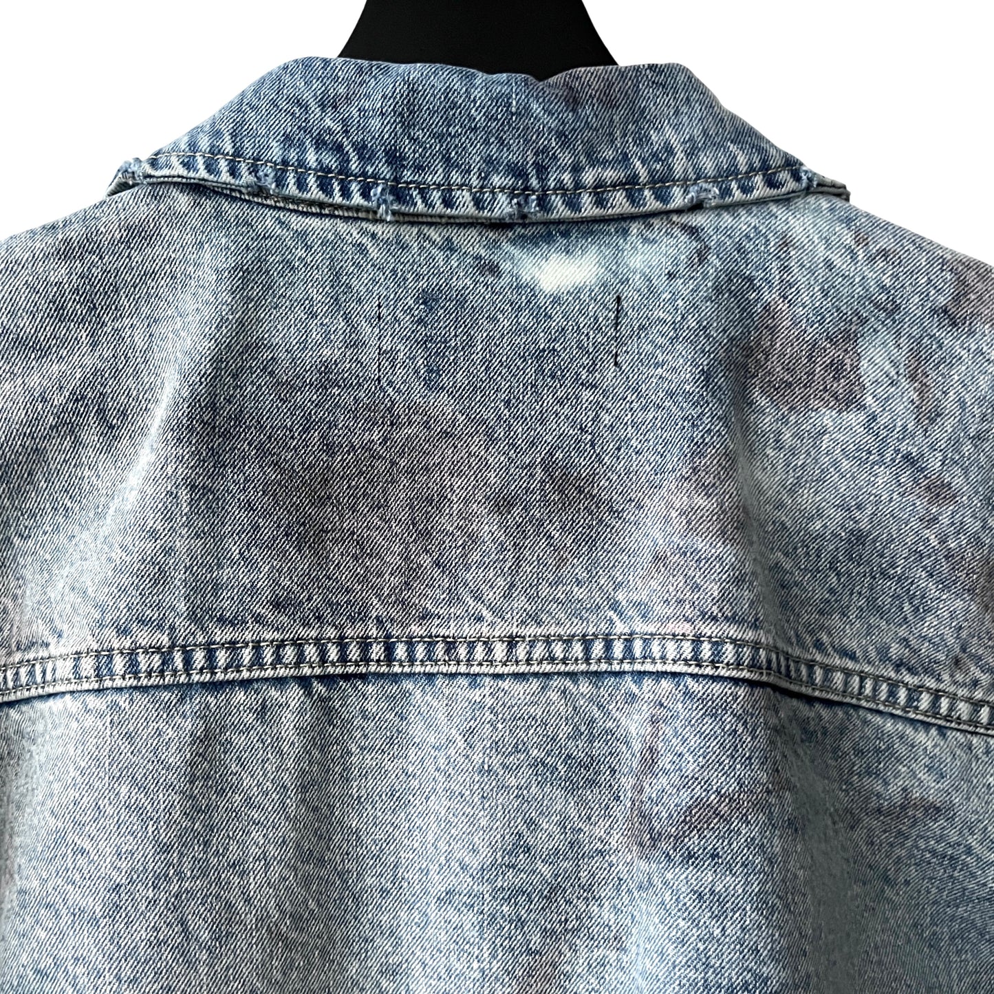 Distressed Denim Anorak Pullover in Juneau / MEDIUM