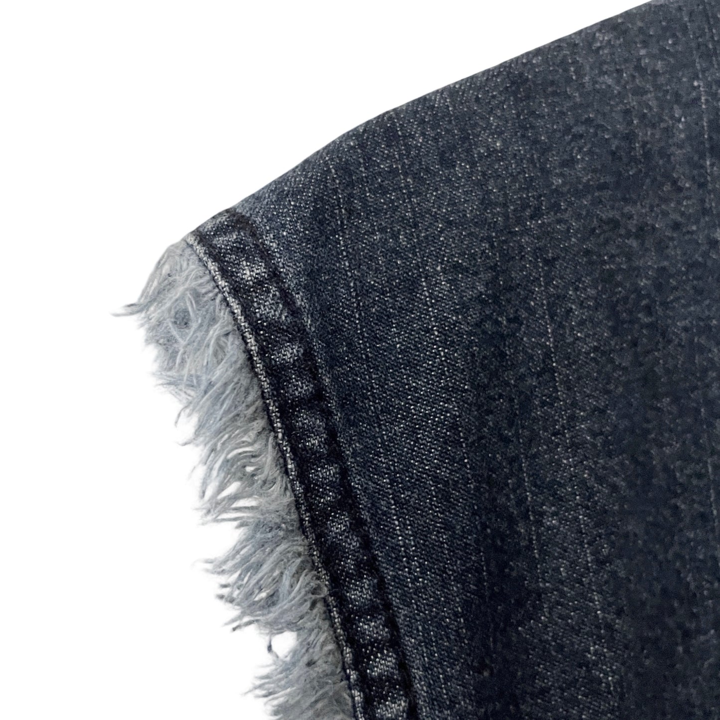 Harley Davidson Cropped Denim Sleeveless Shirt in Tidepool / LARGE