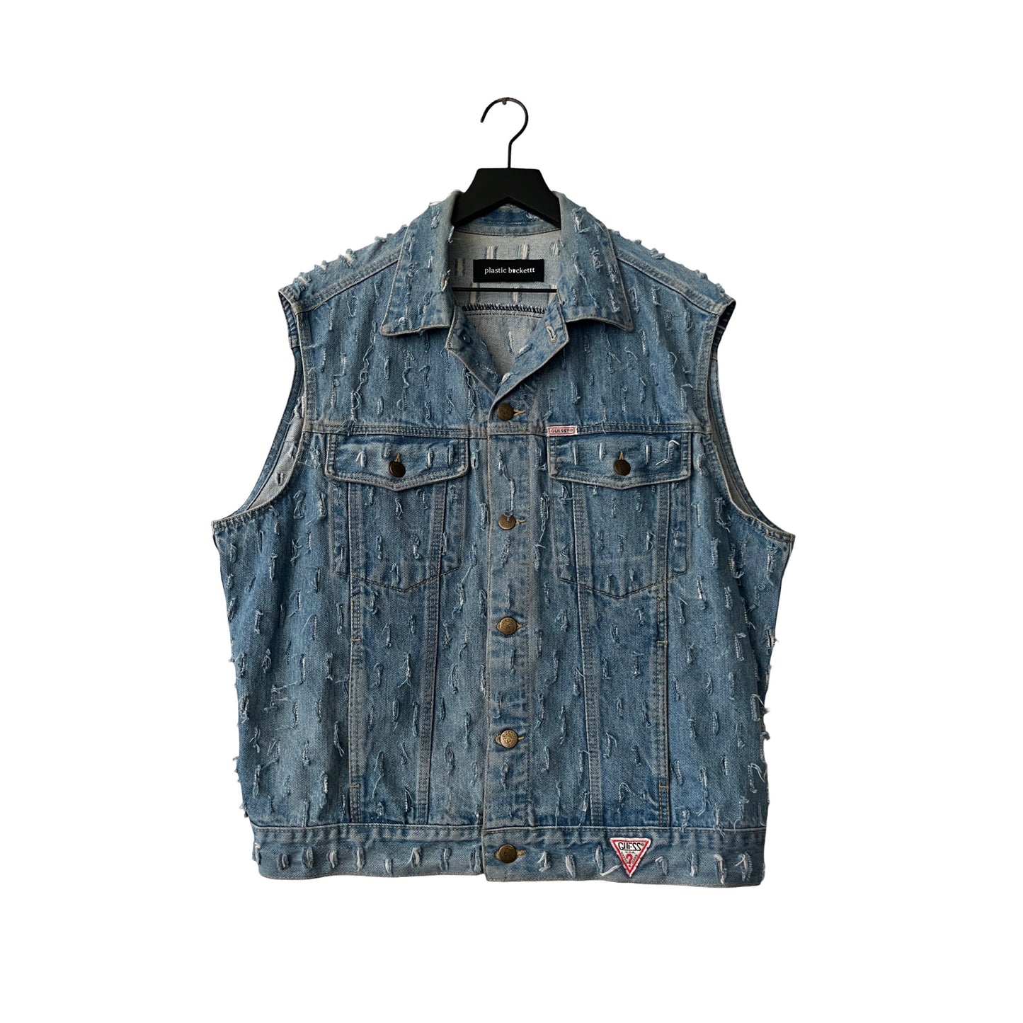 Vintage Guess Denim Vest (distressed) in Union / MEDIUM (or Large)