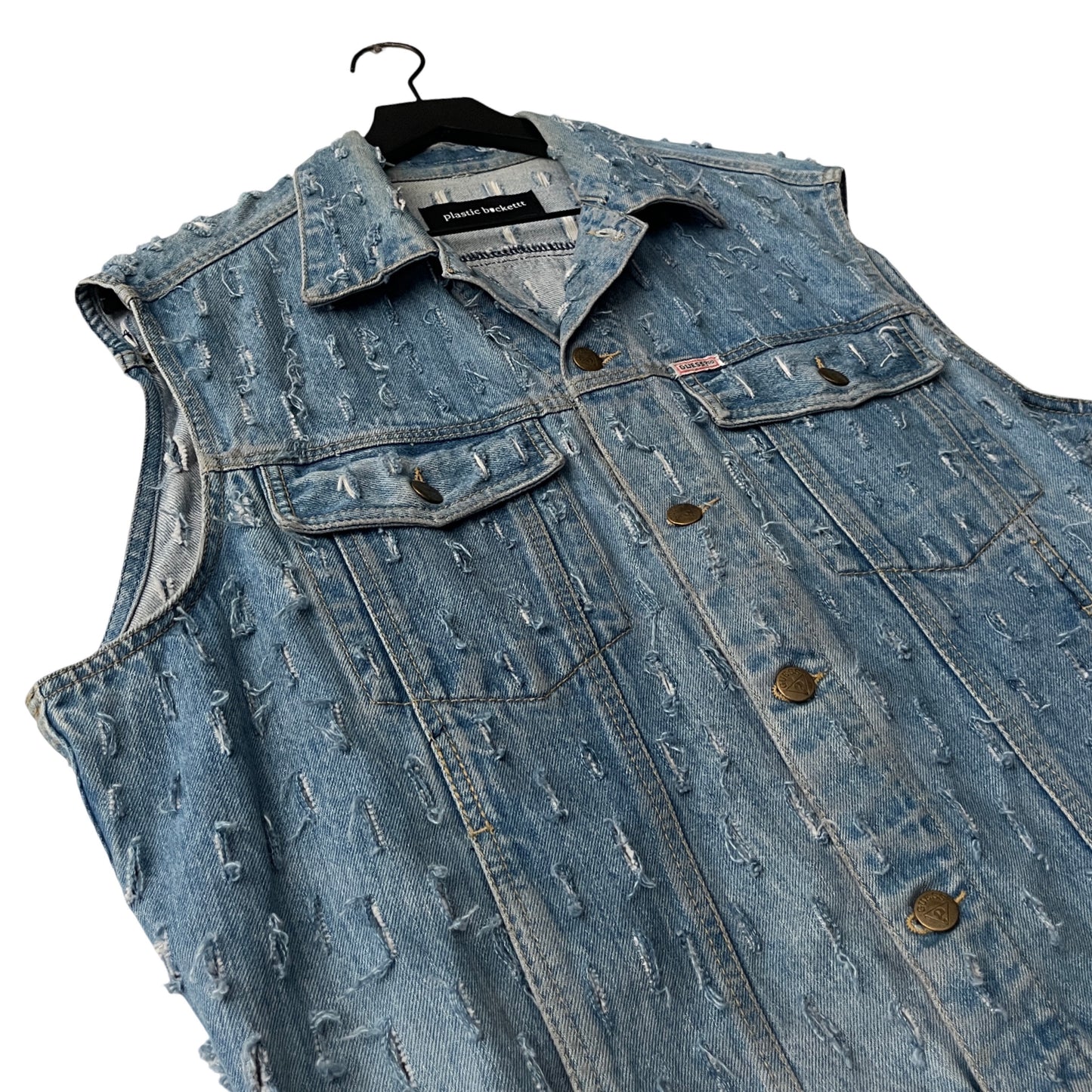 Vintage Guess Denim Vest (distressed) in Union / MEDIUM (or Large)