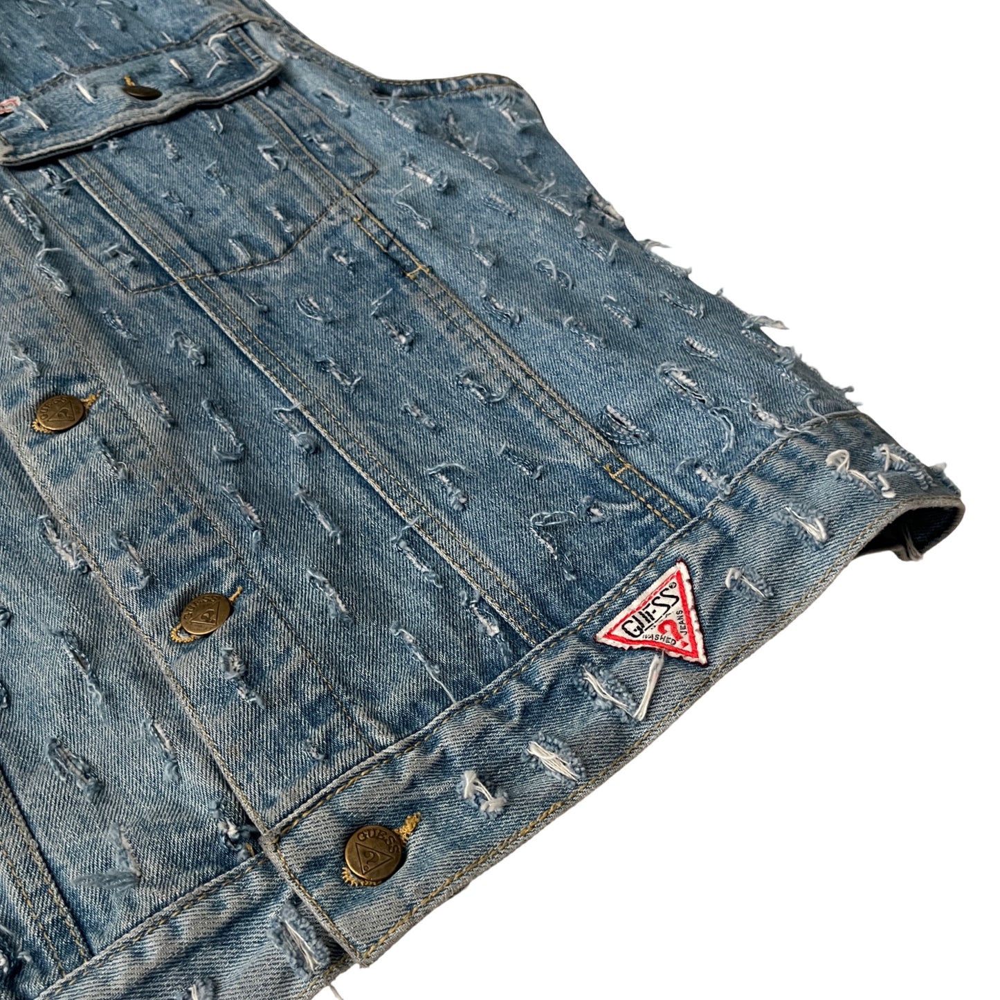 Vintage Guess Denim Vest (distressed) in Union / MEDIUM (or Large)