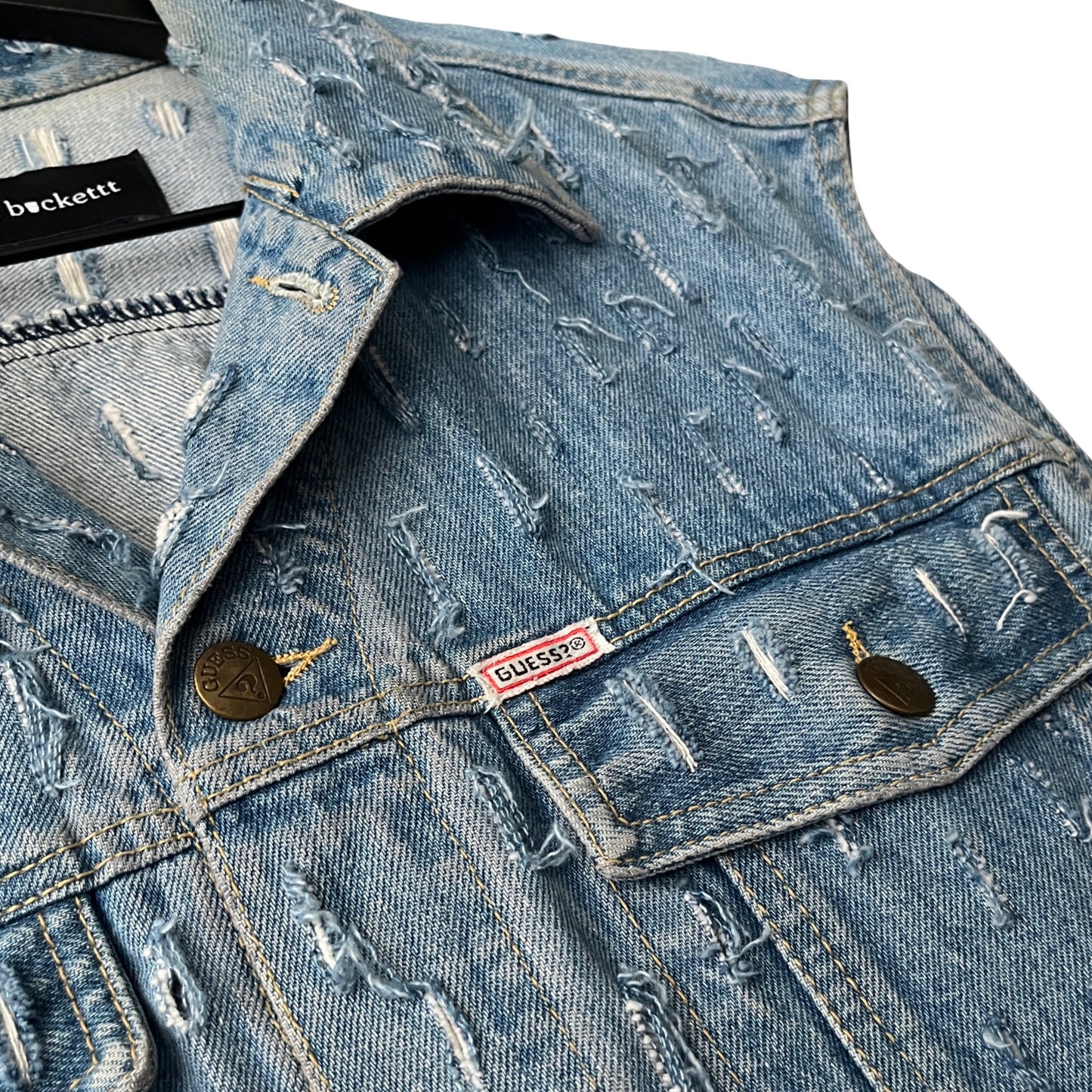 Vintage Guess Denim Vest (distressed) in Union / MEDIUM (or Large)