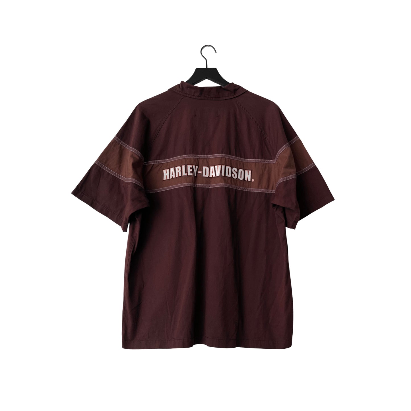 Harley Davidson Racing Team Button Up Shirt in Mahogany / LARGE