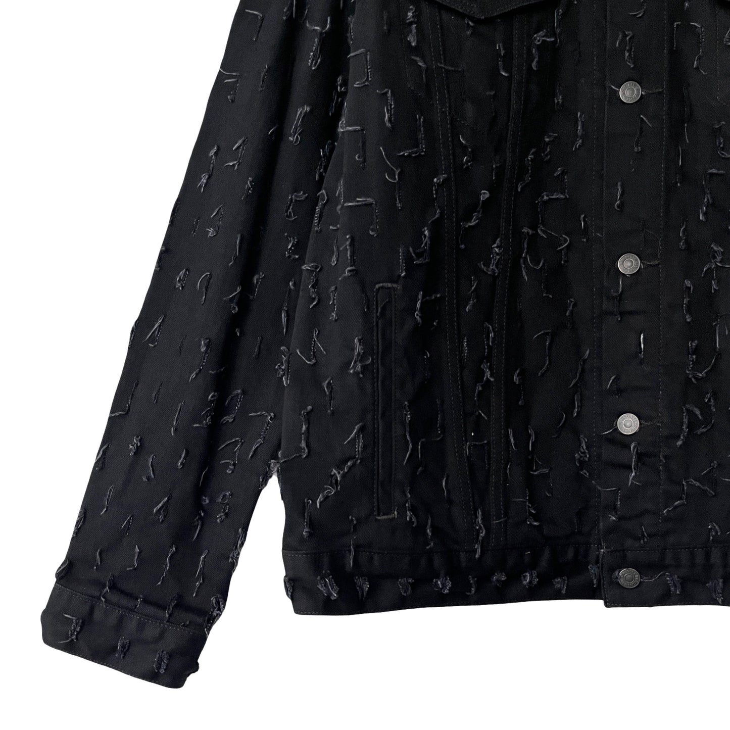 Levi's Denim Trucker Jacket (distressed) in Void / X-LARGE