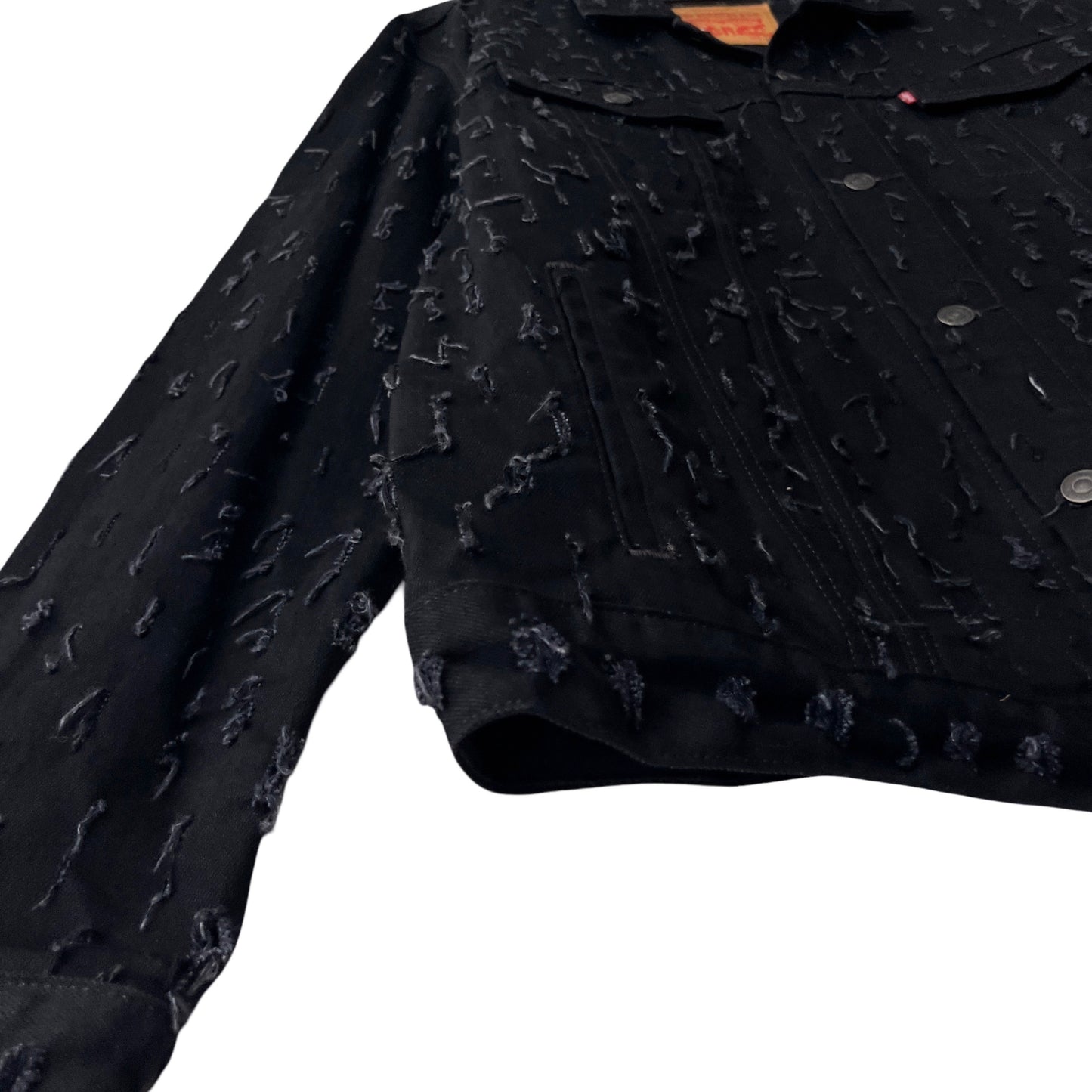 Levi's Denim Trucker Jacket (distressed) in Void / X-LARGE