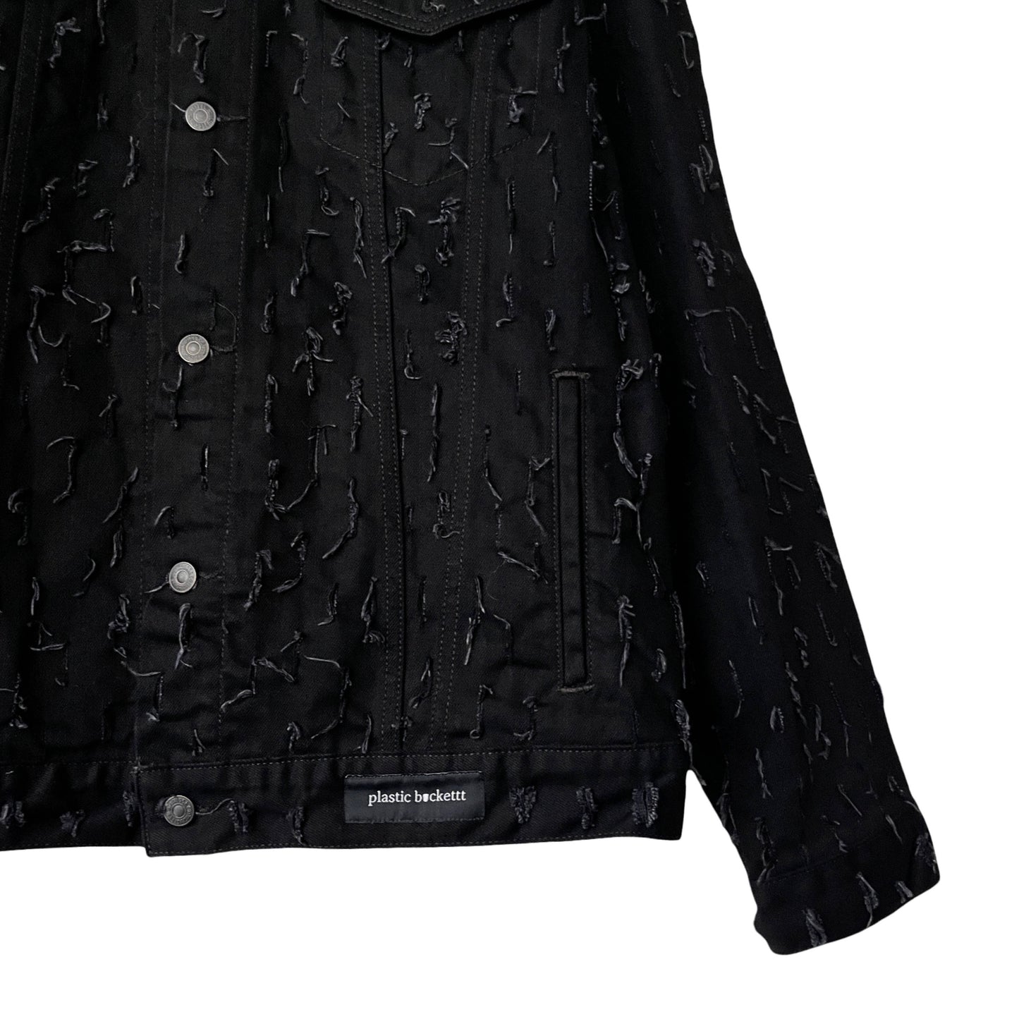 Levi's Denim Trucker Jacket (distressed) in Void / X-LARGE