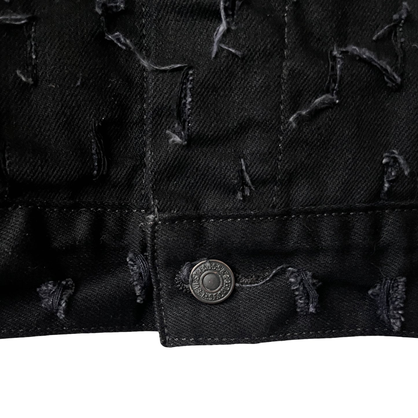 Levi's Denim Trucker Jacket (distressed) in Void / X-LARGE