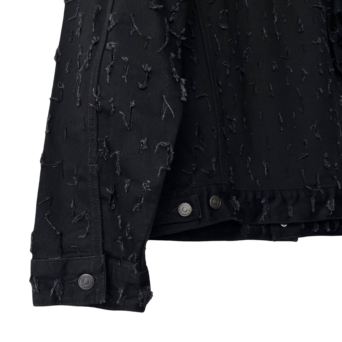 Levi's Denim Trucker Jacket (distressed) in Void / X-LARGE