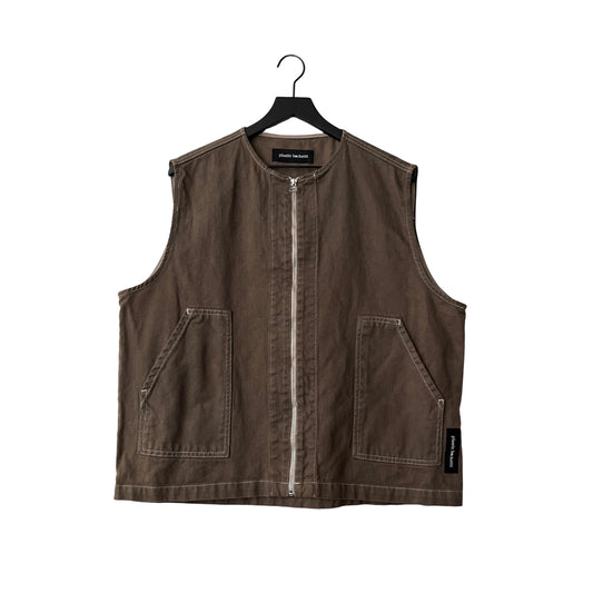 Canvas Utility Chore Vest in Moss / LARGE