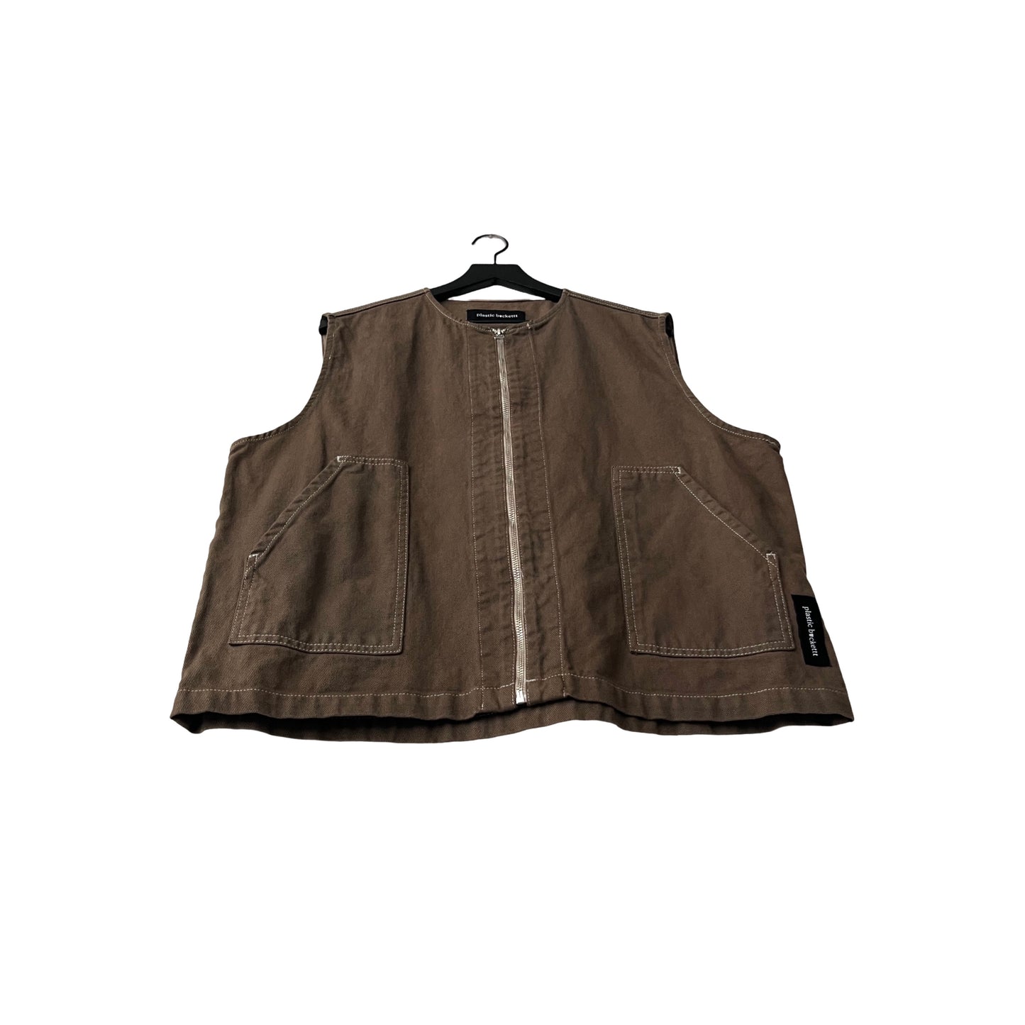 Canvas Utility Chore Vest in Moss / LARGE