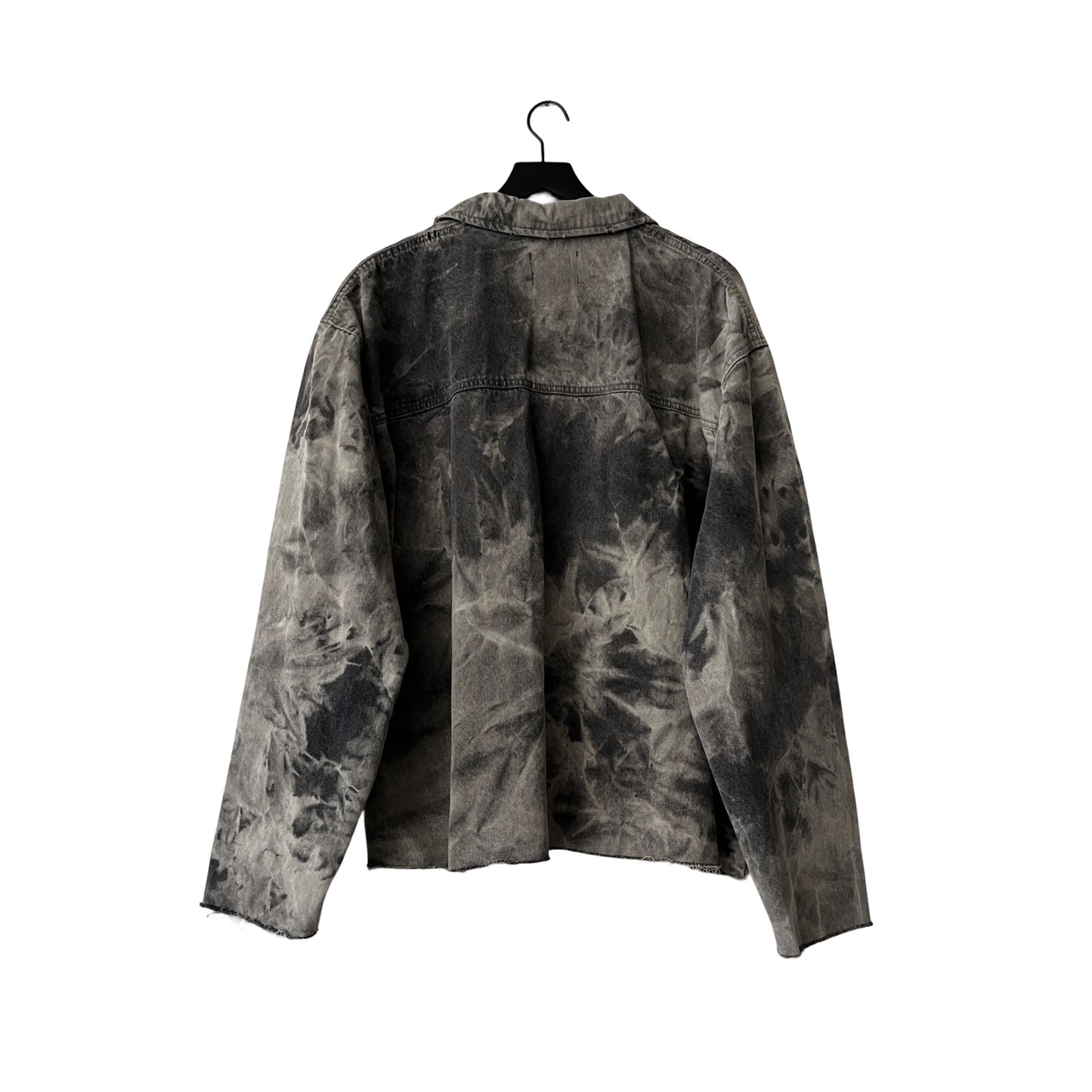 Distressed Denim Anorak Pullover in Cement / X-LARGE