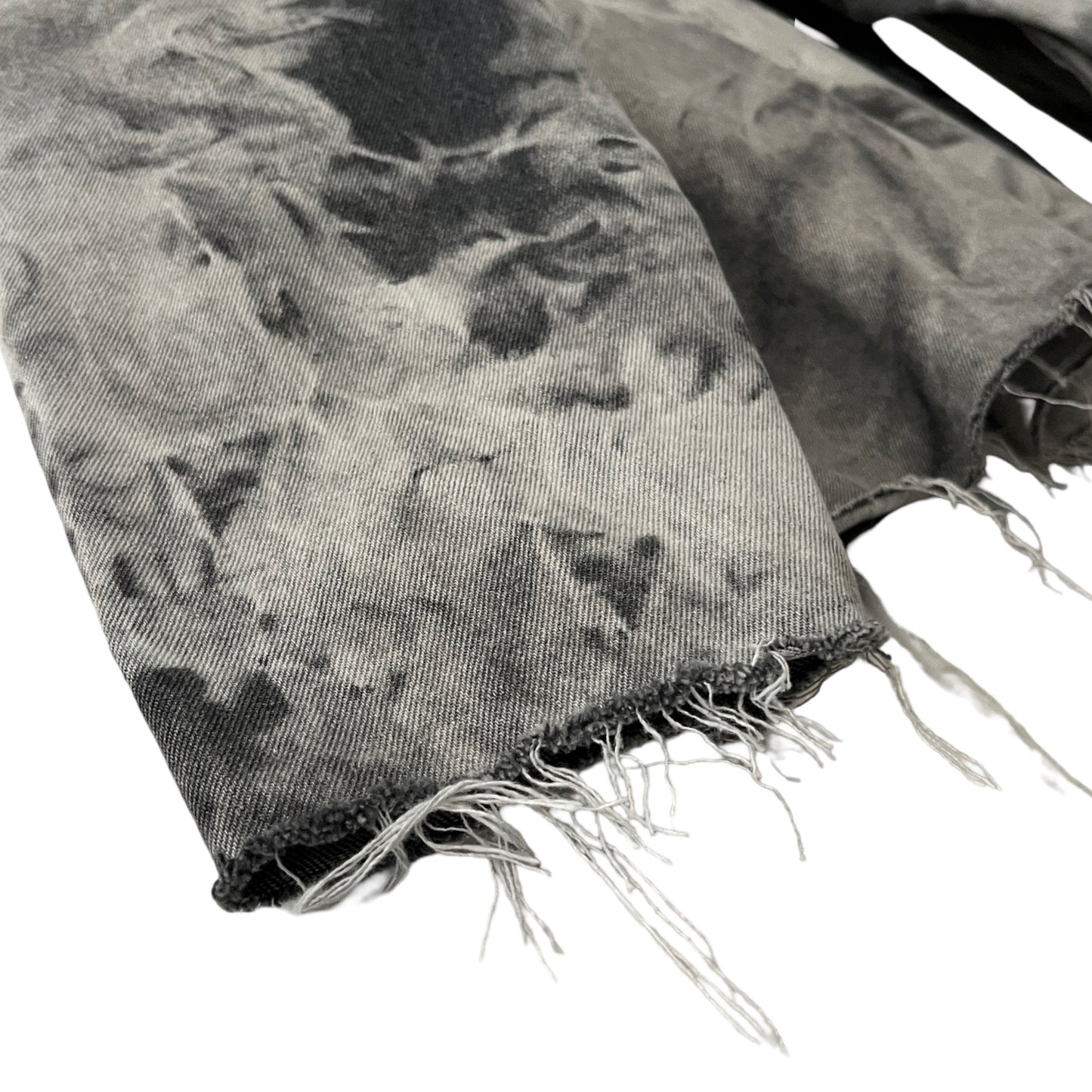 Distressed Denim Anorak Pullover in Cement / X-LARGE