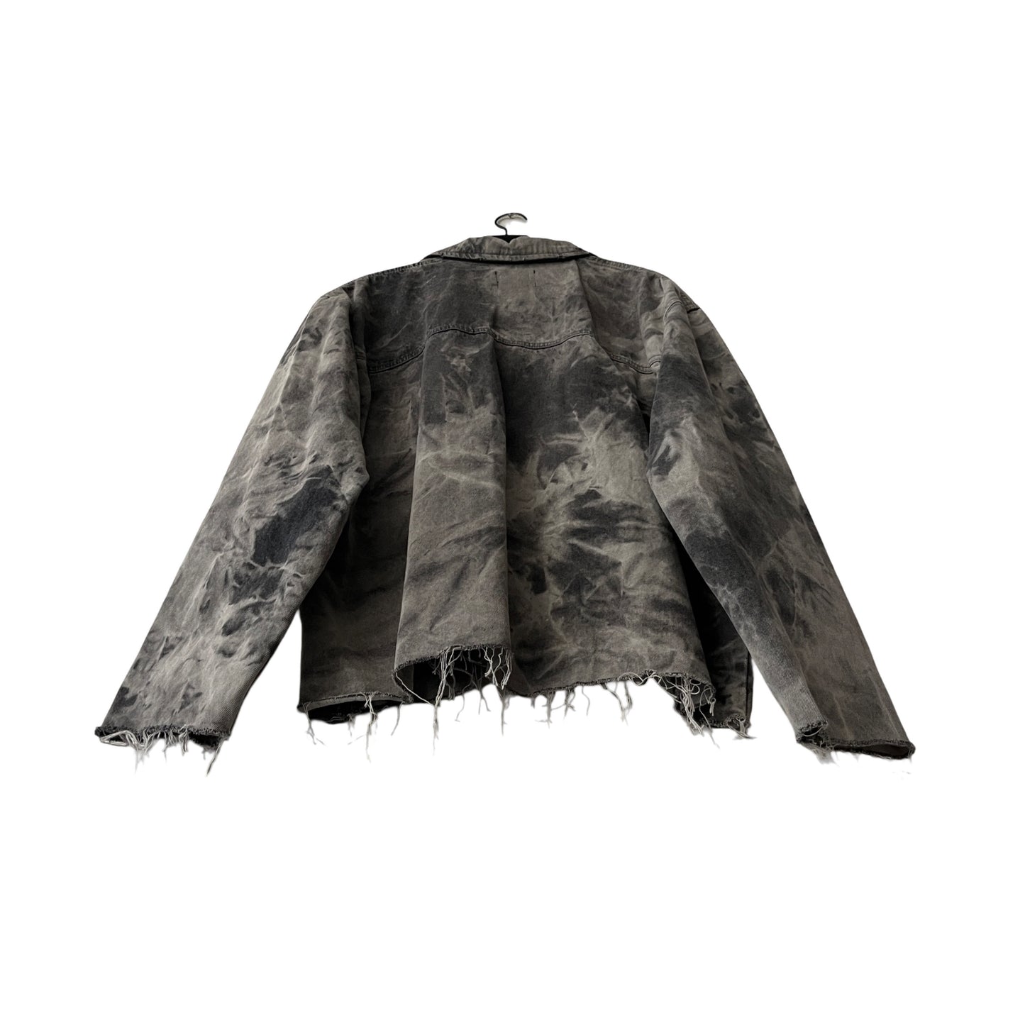 Distressed Denim Anorak Pullover in Cement / X-LARGE