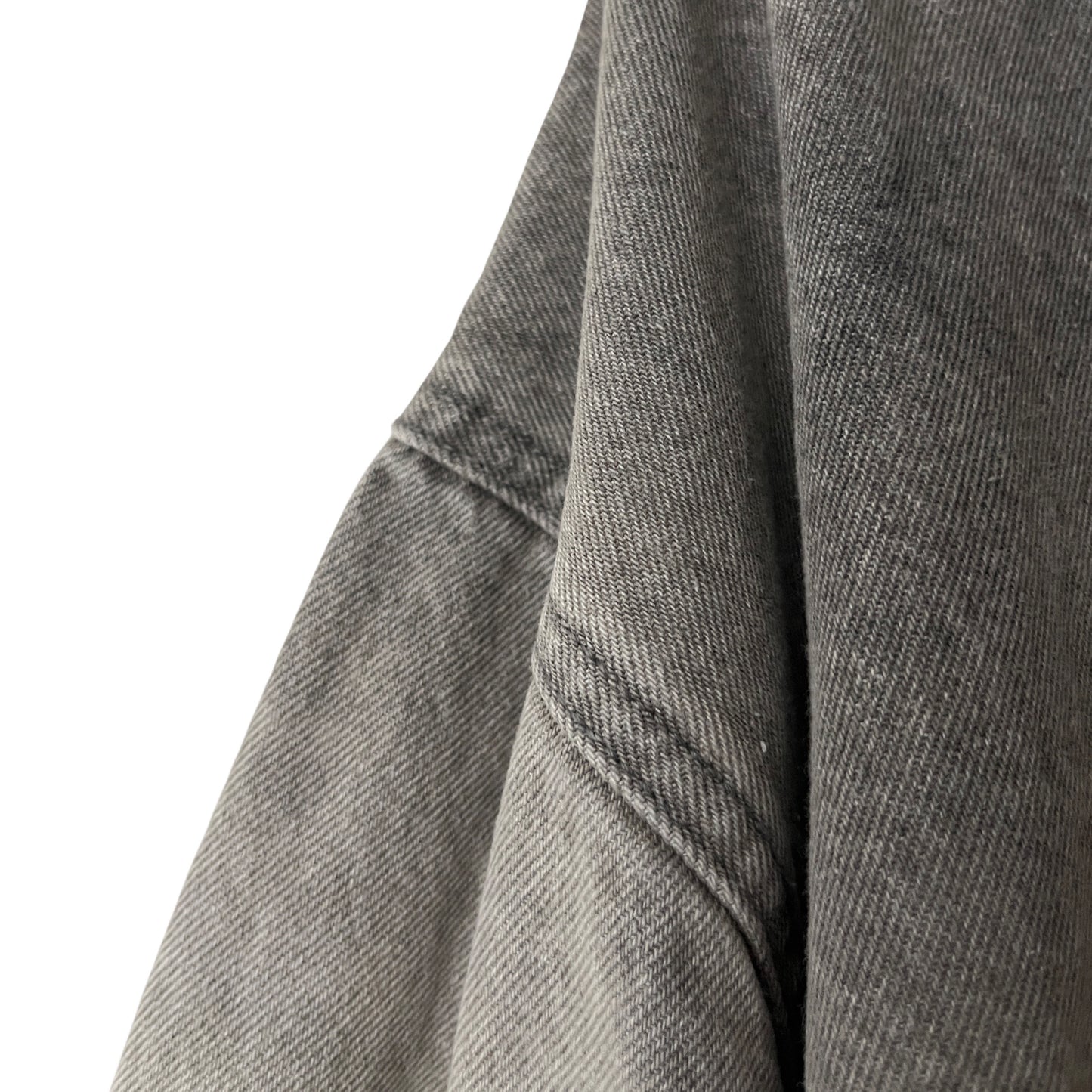 Distressed Denim Anorak Pullover in Cinder / XXL