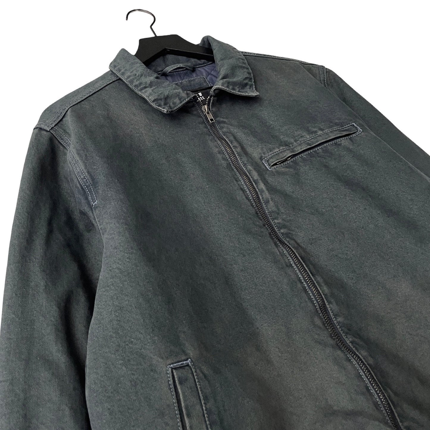 Denim Quilted Workwear Jacket in Cascades / X-LARGE