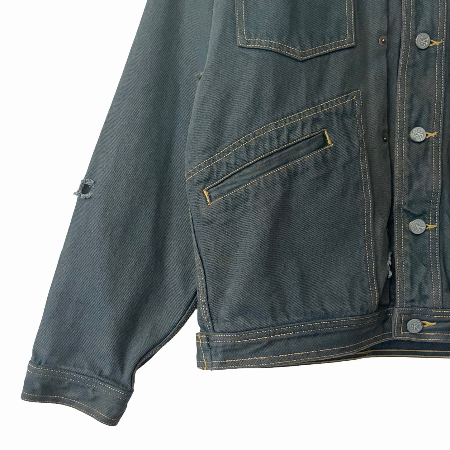 Calvin Klein Vintage Denim Jacket in Eucalyptus / MEDIUM