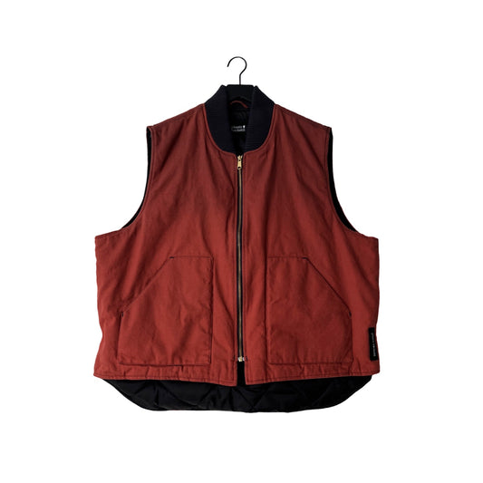 Insulated Canvas Workwear Vest in Brick Mason / XXL (or roomy XL)