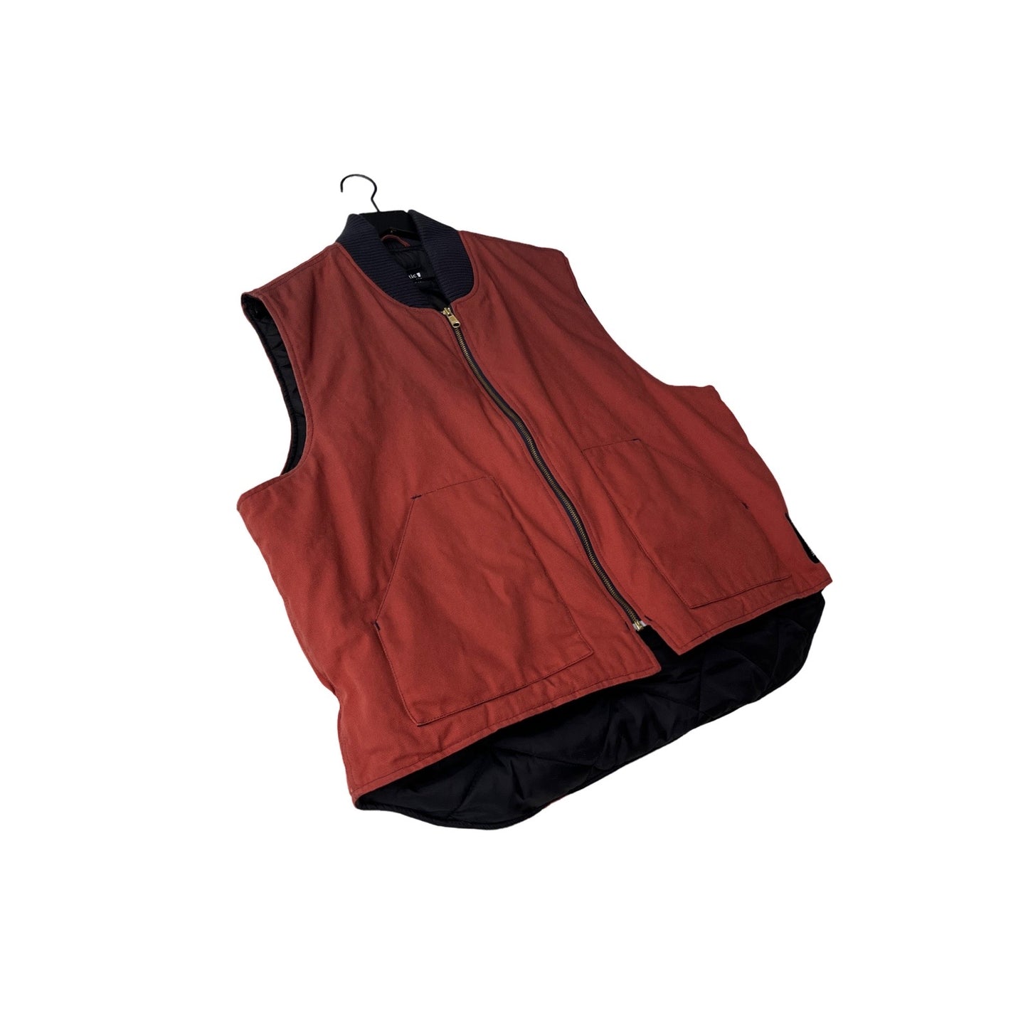 Insulated Canvas Workwear Vest in Brick Mason / XXL (or roomy XL)