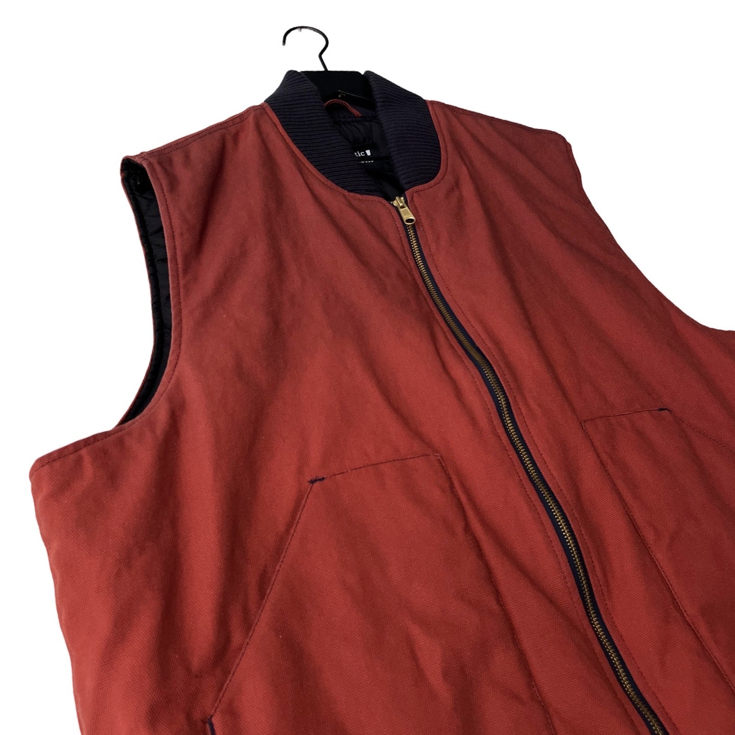 Insulated Canvas Workwear Vest in Brick Mason / XXL (or roomy XL)