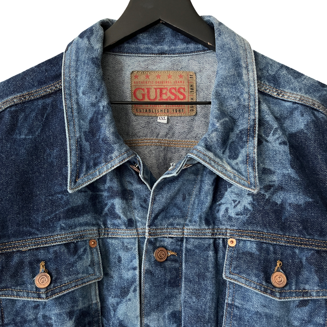 Guess Vintage Denim Jacket in Tidepool / XX-LARGE