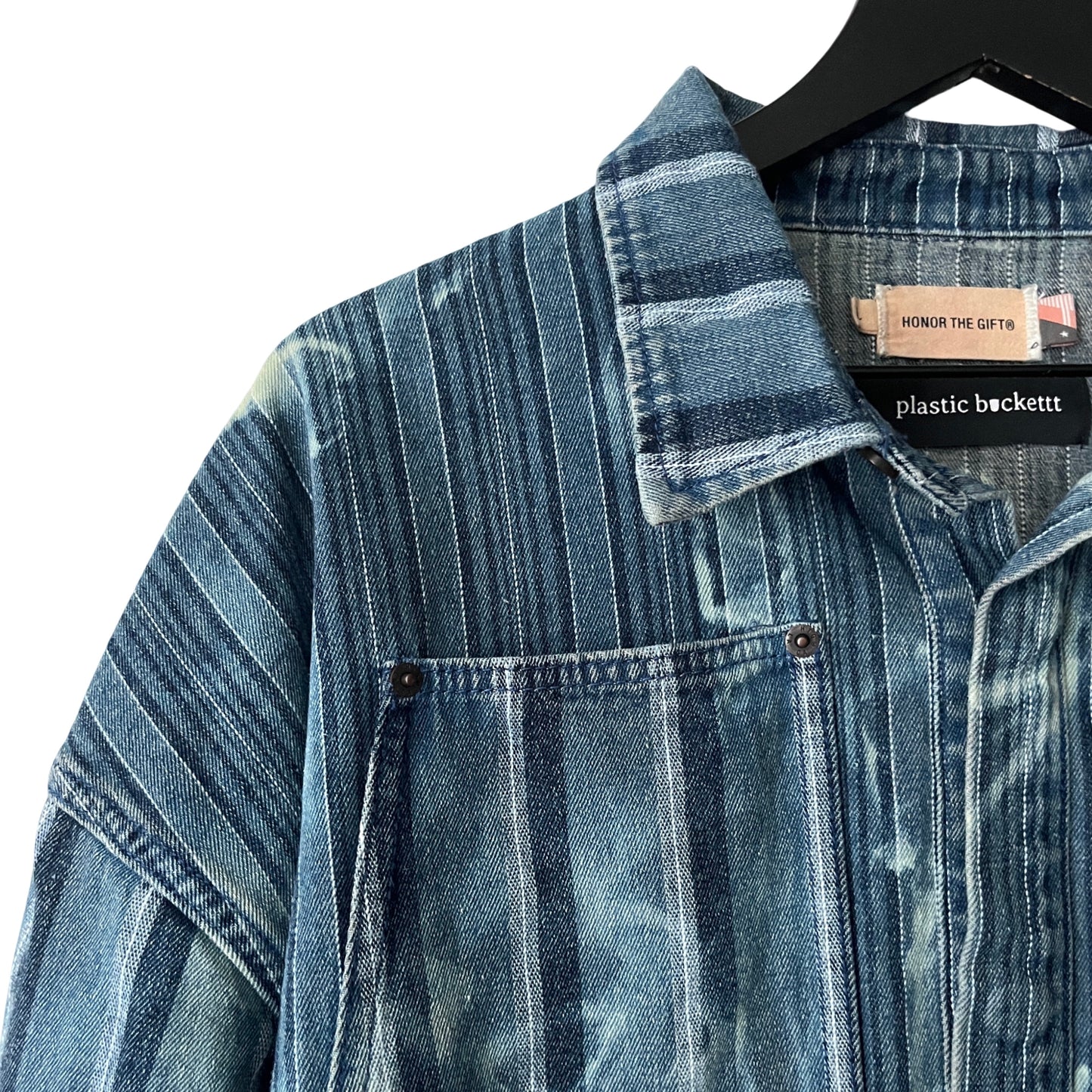 Honor The Gift Twill Utility Shirt Jacket in Blue Collar / LARGE