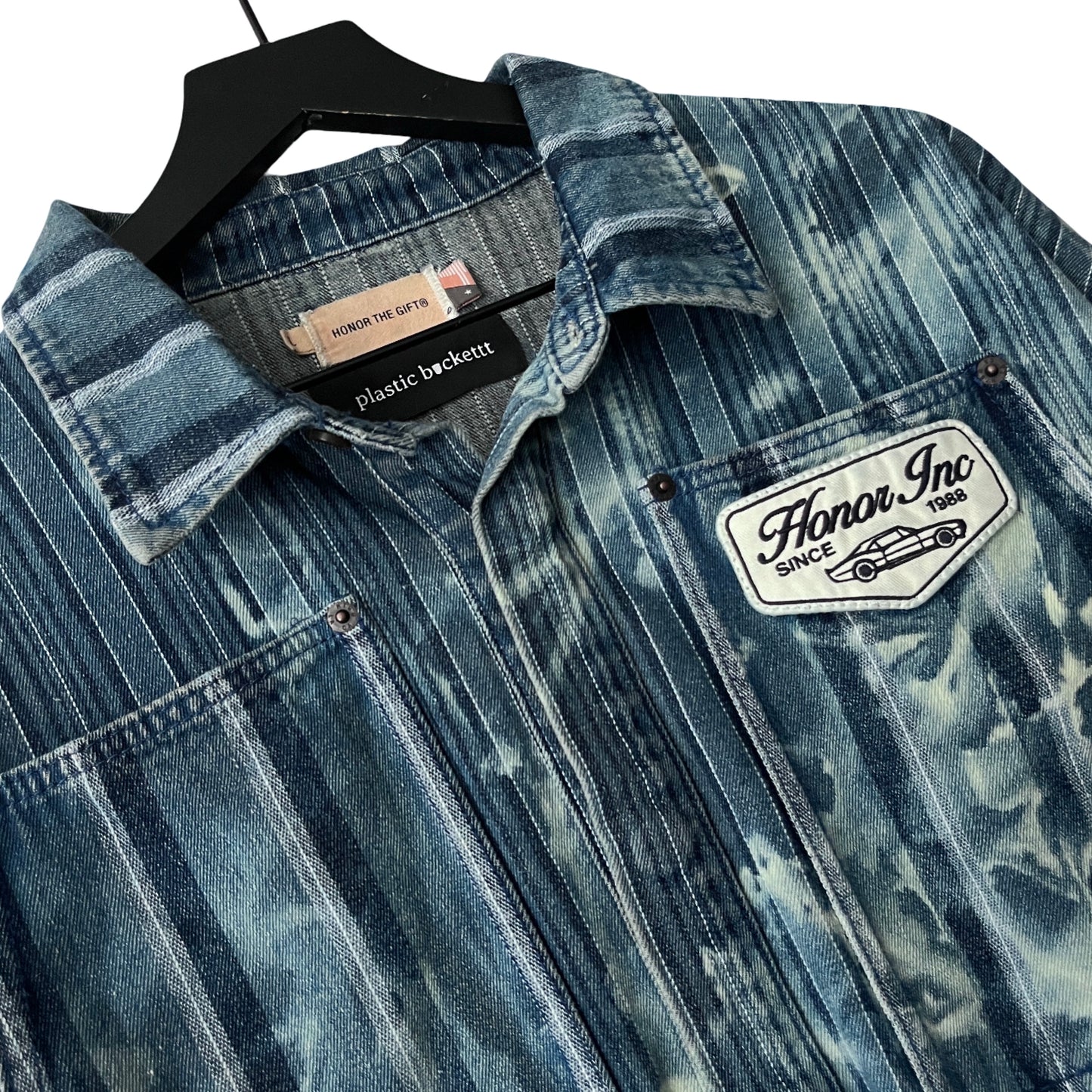 Honor The Gift Twill Utility Shirt Jacket in Blue Collar / LARGE