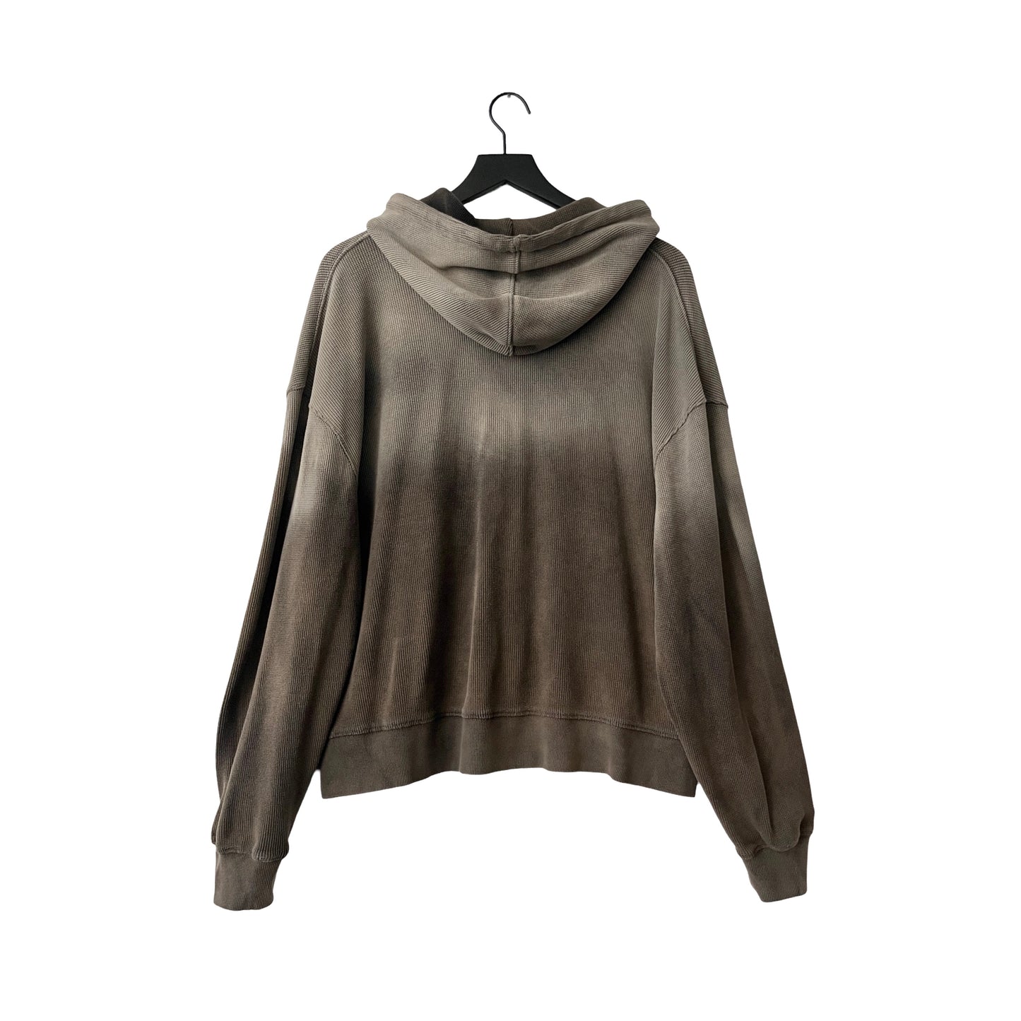 Waffle Knit Zip Hoodie in Pumice Stone / MEDIUM