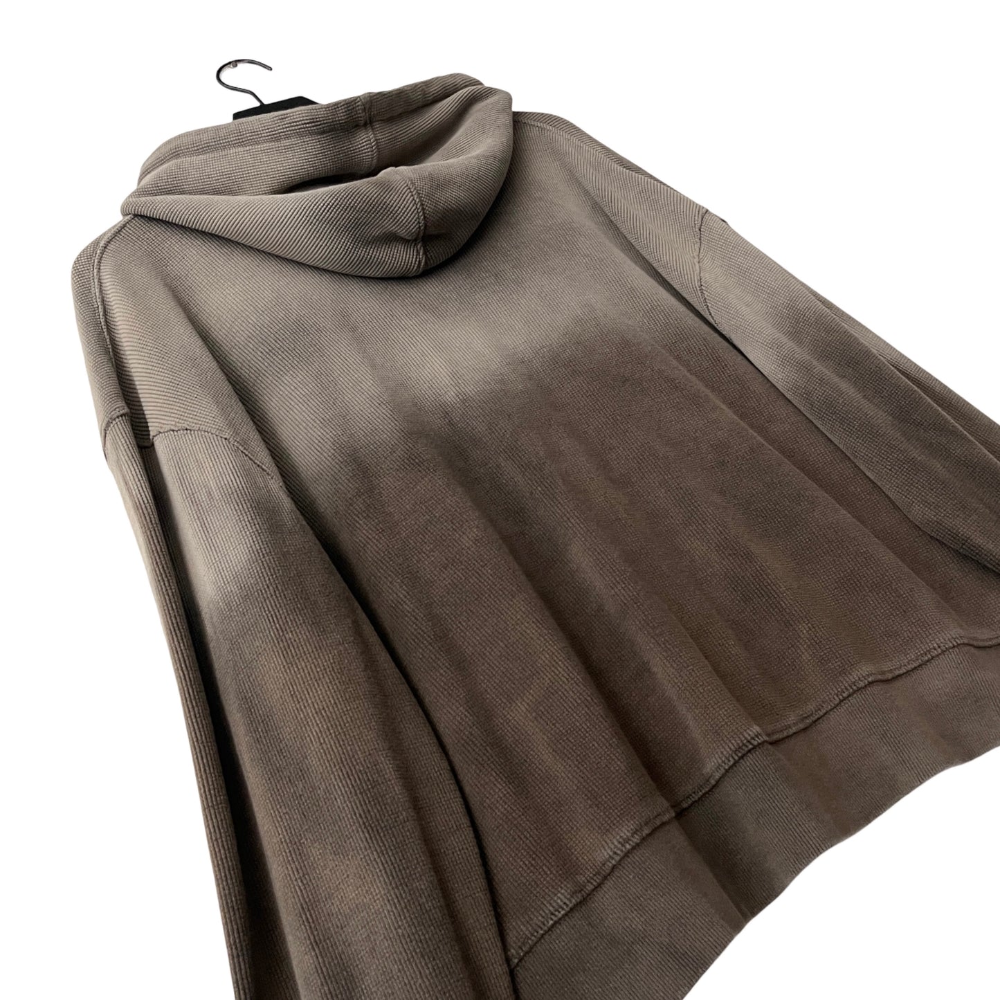 Waffle Knit Zip Hoodie in Pumice Stone / MEDIUM