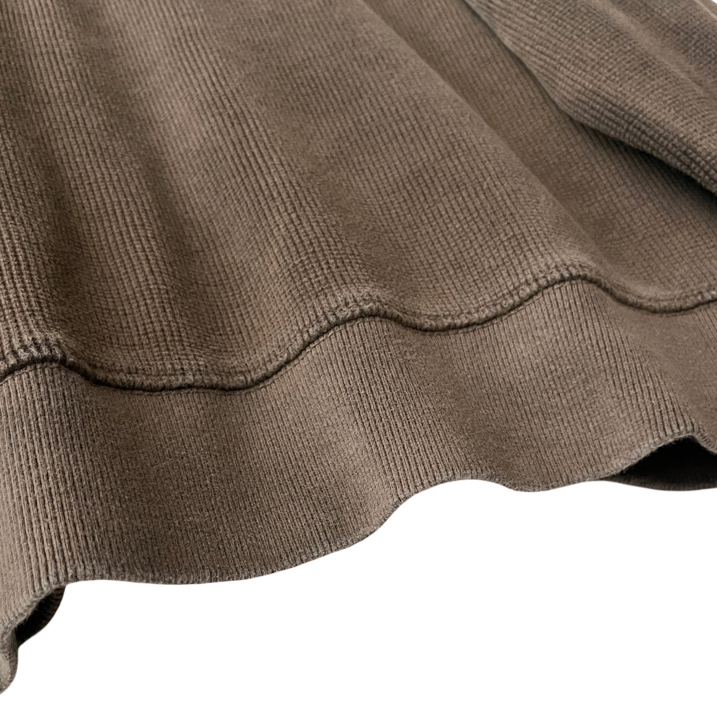 Waffle Knit Zip Hoodie in Pumice Stone / MEDIUM