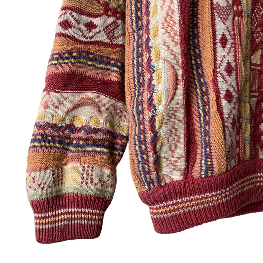 Vintage 1990s Cotton Trader Sweater in Mosaic / X-LARGE