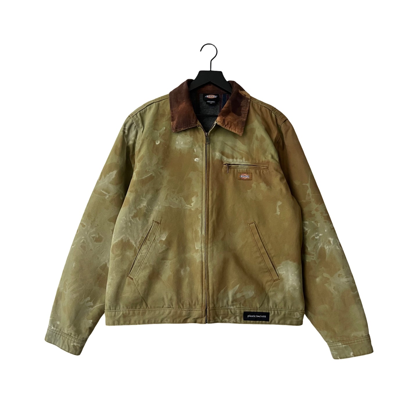 Dickies Blanket Lined Canvas Work Jacket w/Corduroy Collar in English Ivy / MEDIUM