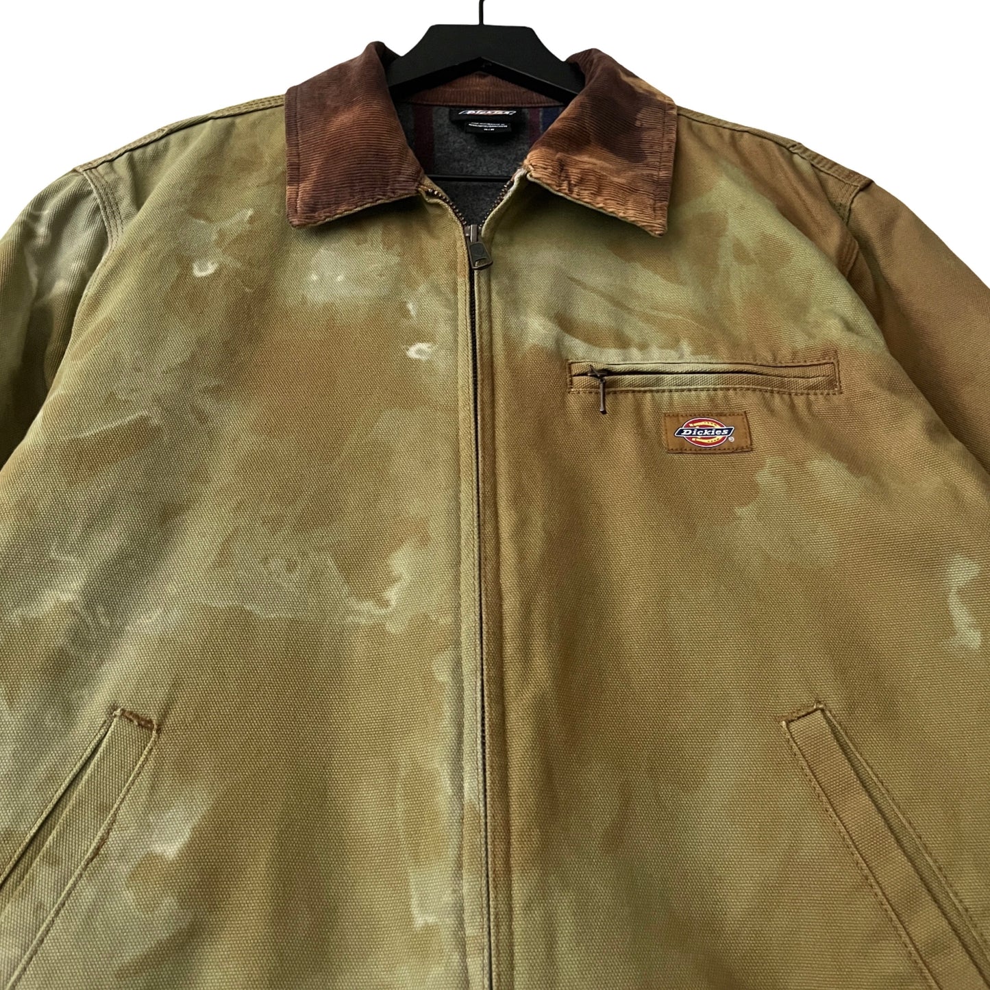 Dickies Blanket Lined Canvas Work Jacket w/Corduroy Collar in English Ivy / MEDIUM