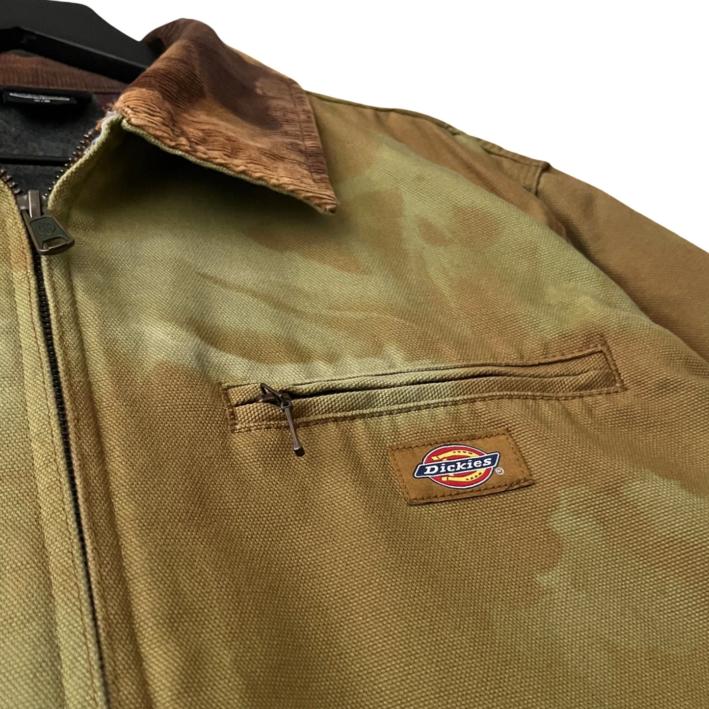 Dickies Blanket Lined Canvas Work Jacket w/Corduroy Collar in English Ivy / MEDIUM