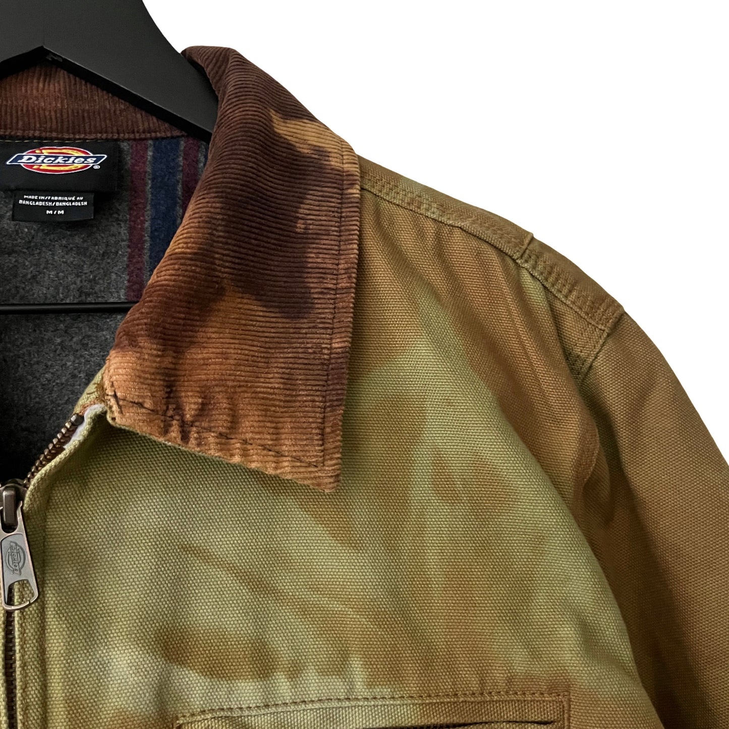 Dickies Blanket Lined Canvas Work Jacket w/Corduroy Collar in English Ivy / MEDIUM
