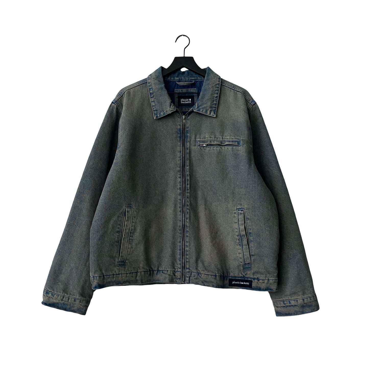Denim Quilted Workwear Jacket in Shallows / X-LARGE