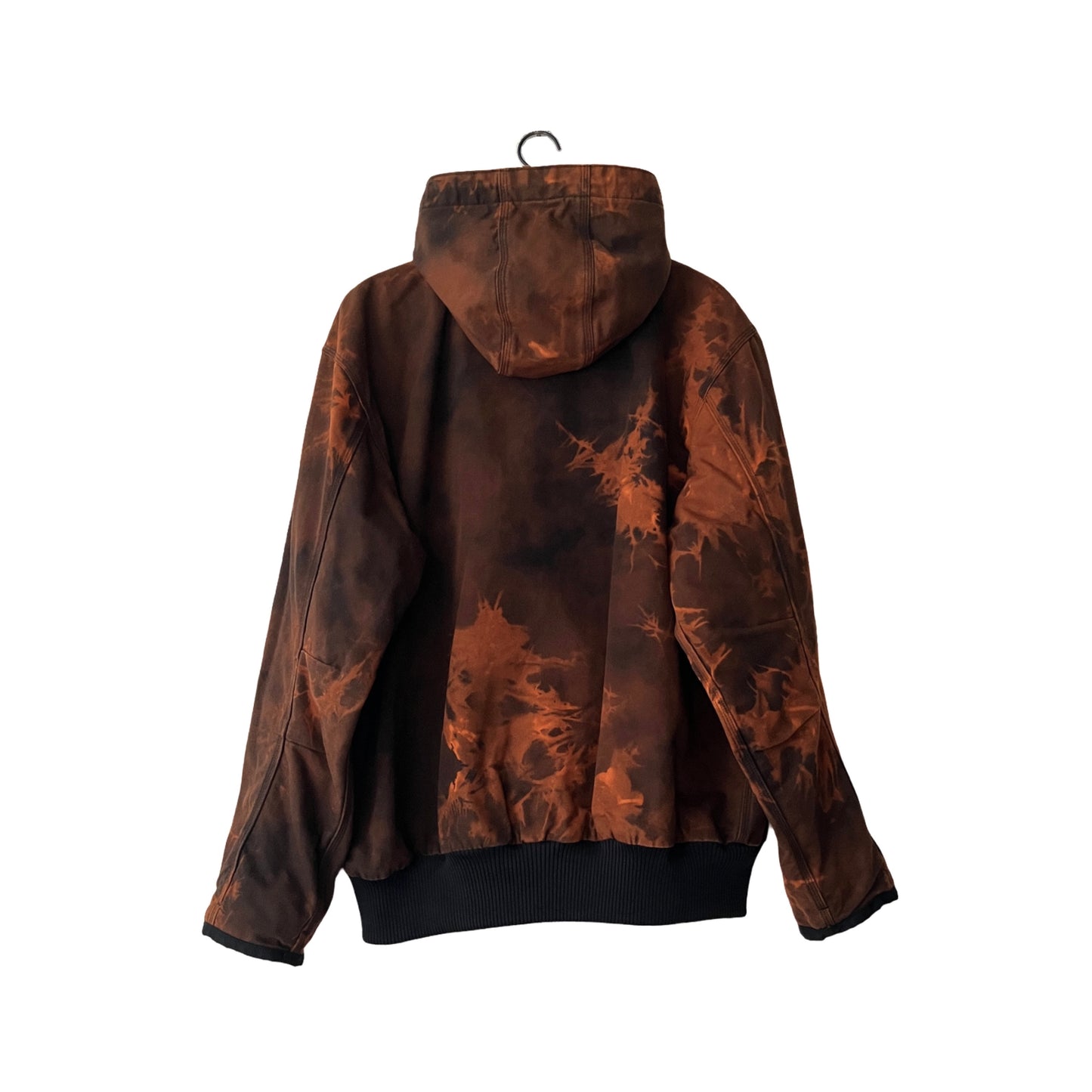 Carhartt Hooded Canvas Work Jacket in Petrified / X-LARGE