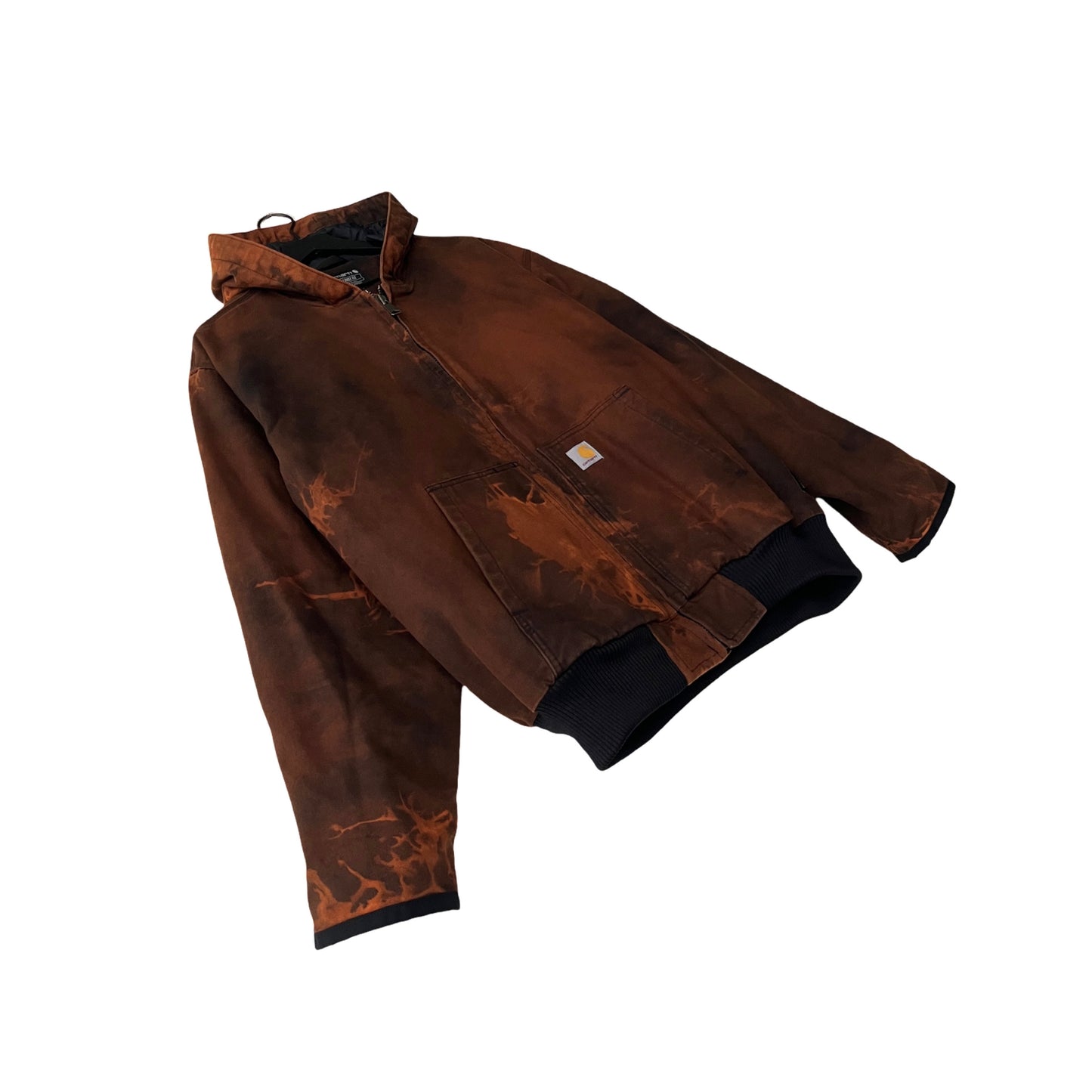 Carhartt Hooded Canvas Work Jacket in Petrified / X-LARGE