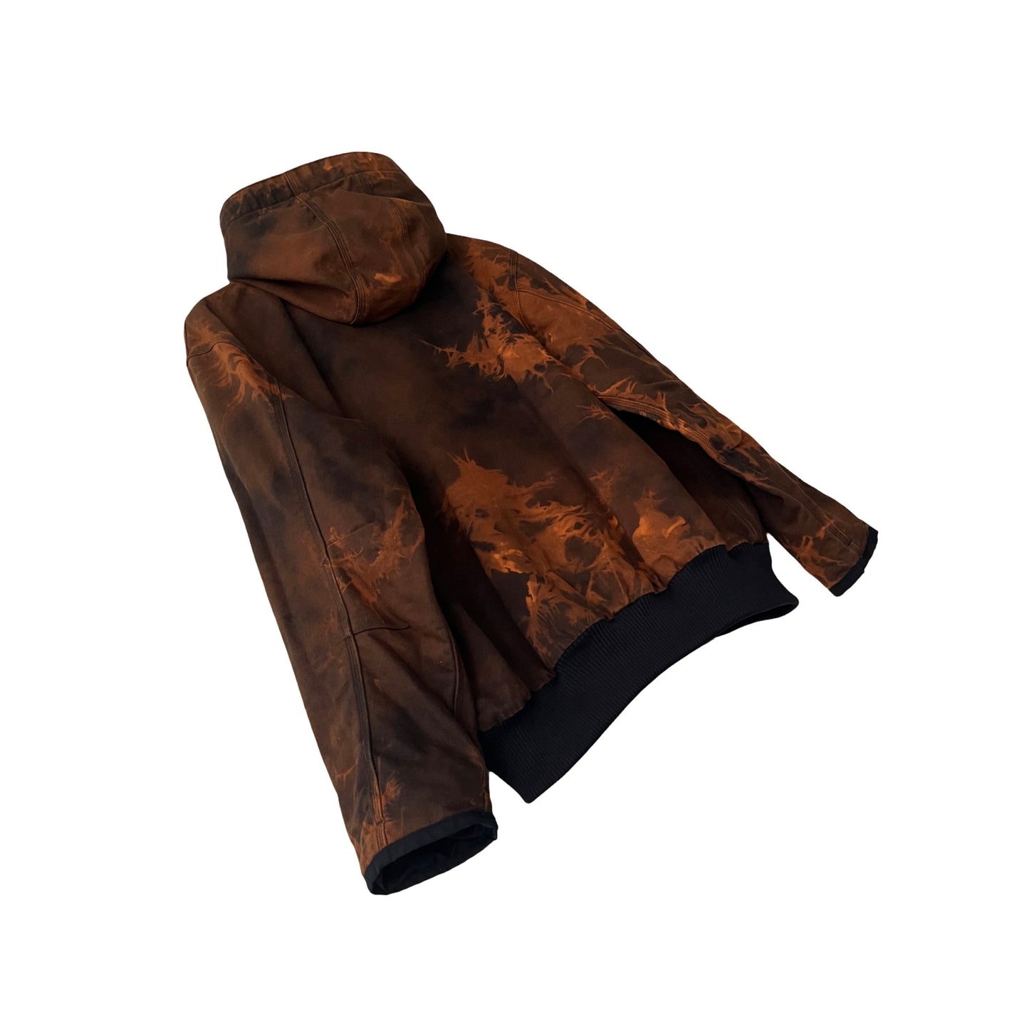 Carhartt Hooded Canvas Work Jacket in Petrified / X-LARGE